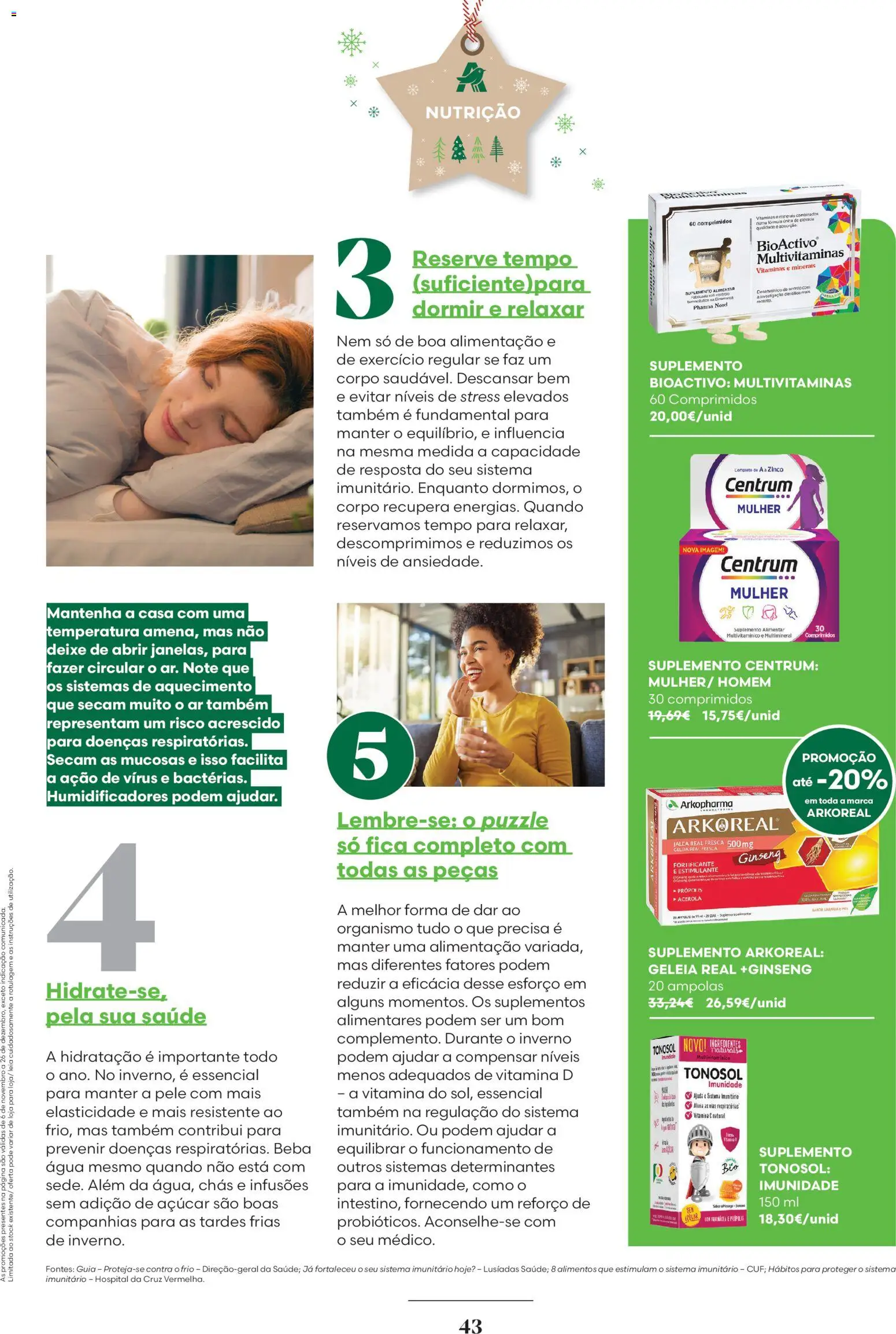 Auchan - Vem aí o Natal │ válido de 06.11.2025 | Página: 43 | Produtos: Agua, Geleia, Açúcar, Vitamina d