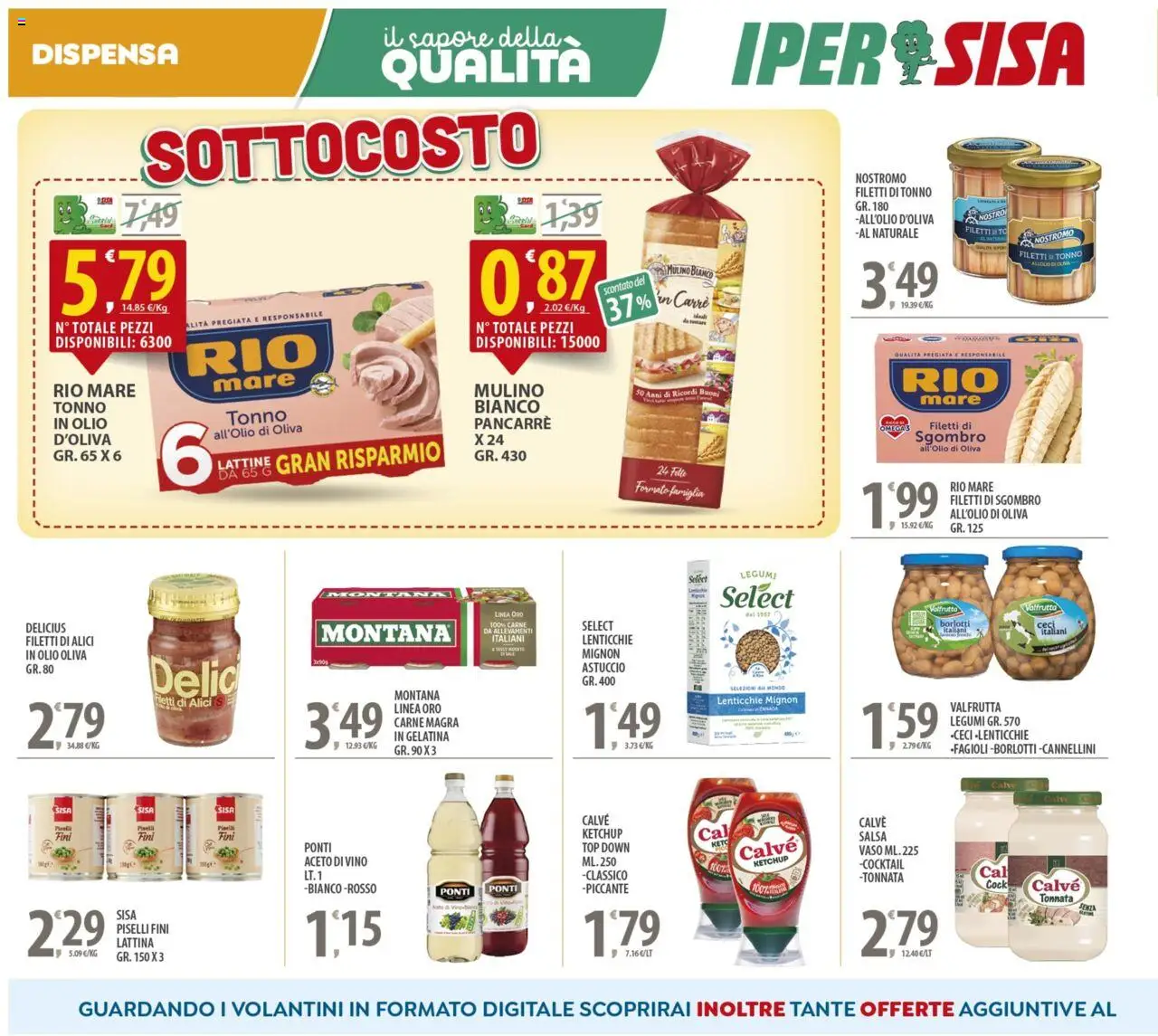 Volantino SISA del 14.10.2025 | Pagina: 12 | Prodotti: Cannellini, Olio, Top, Astuccio