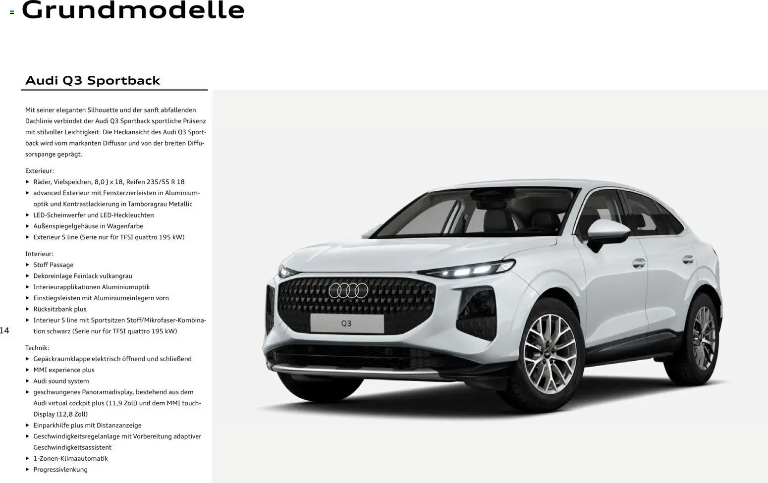 Audi Q3 – gültig ab 29.01.2026 | Seite: 14