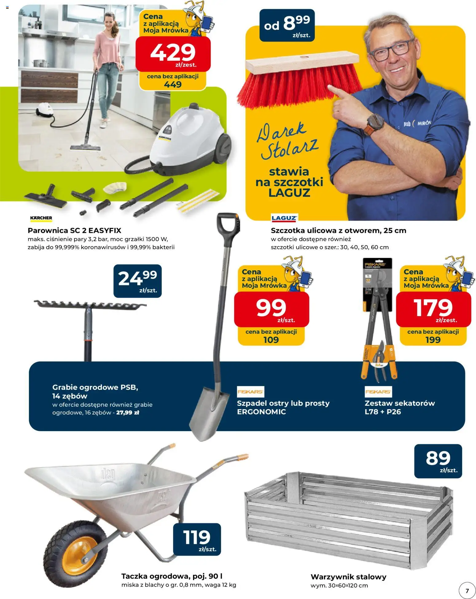 Mrówka gazetka - Malbork od 09.04.2026 | Strona: 7 | Produkty: Waga, Parownica, Szczotka