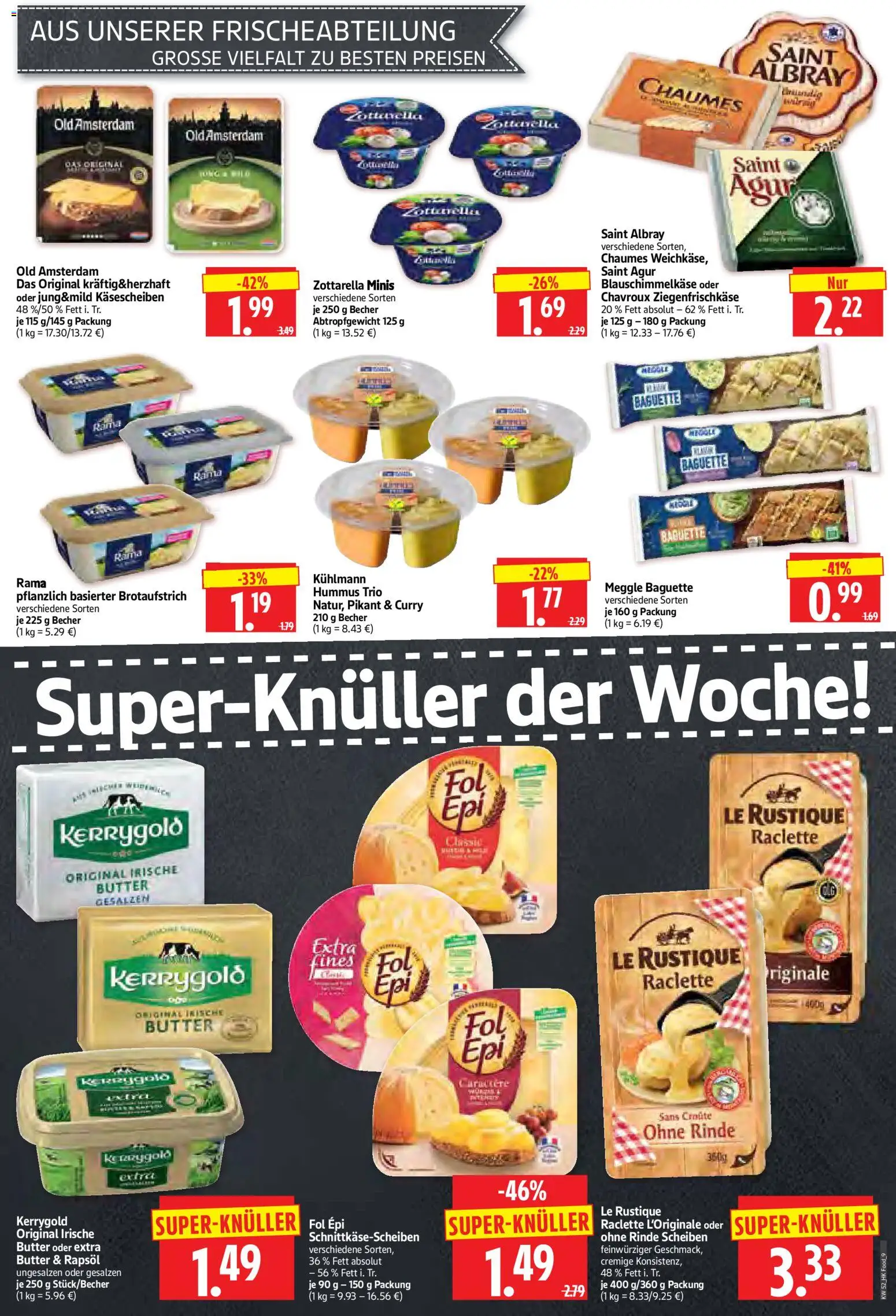 HERKULES Prospekt 	 – gültig ab 22.12.2025 | Seite: 9 | Produkte: Butter, Rapsöl, Baguette, Raclette