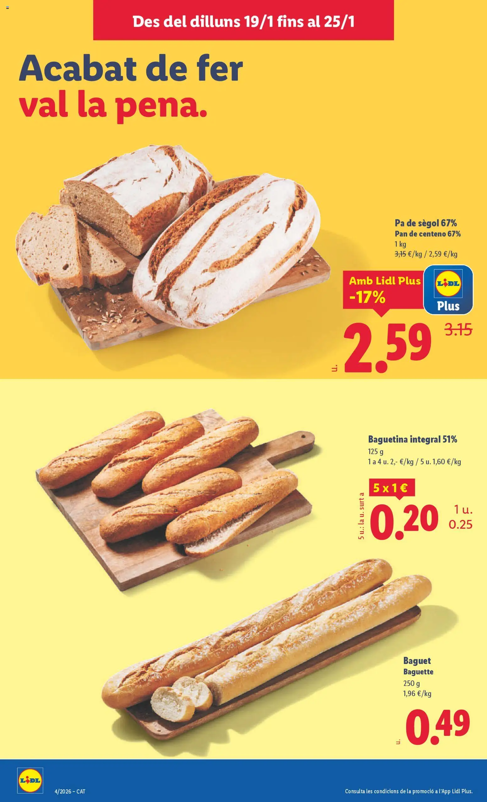 Lidl folleto │ válido desde el 19.01.2026 | Página: 18 | Productos: Pan