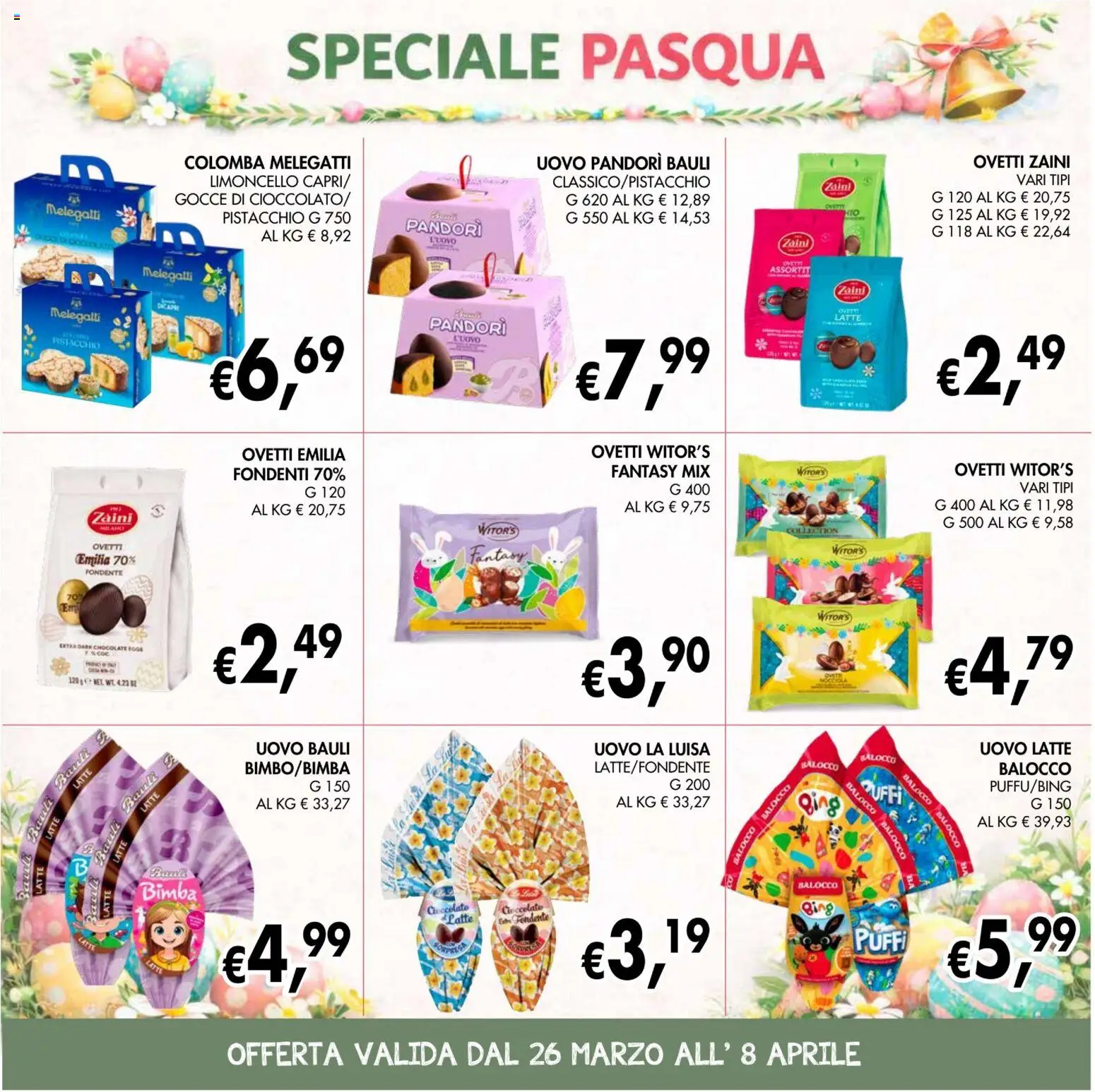 Volantino Coal del 26.03.2026 | Pagina: 17 | Prodotti: Cioccolato, Latte, Limoncello