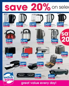 Clicks specials catalogue – valid from 09.12.2025 | Page: 42 | Products: Kettle, Sandwich maker, Toaster, Switch