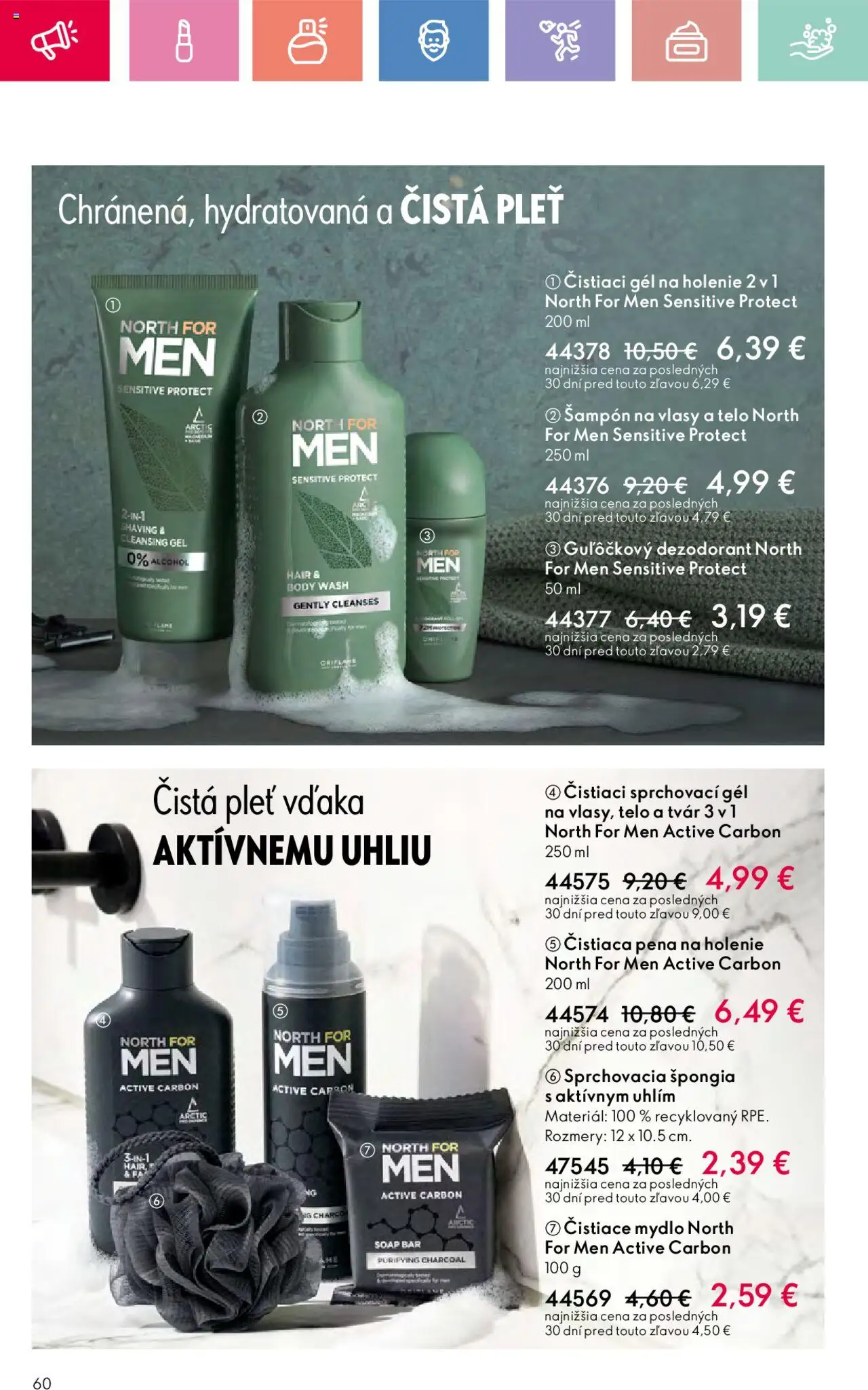 Katalóg Oriflame 9 2025 │ platný od 15.06.2025 | Strana: 60 | Produkty: Šampón, Pena na holenie, Mydlo, Dezodorant