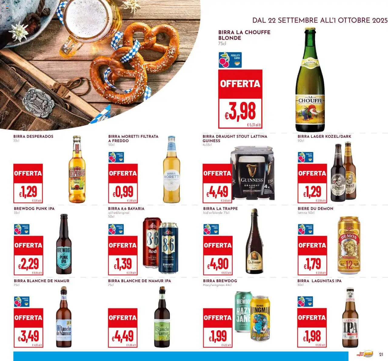 Volantino Pan del 22.09.2025 | Pagina: 21 | Prodotti: Birra, Tè, Birra Moretti, Ipad