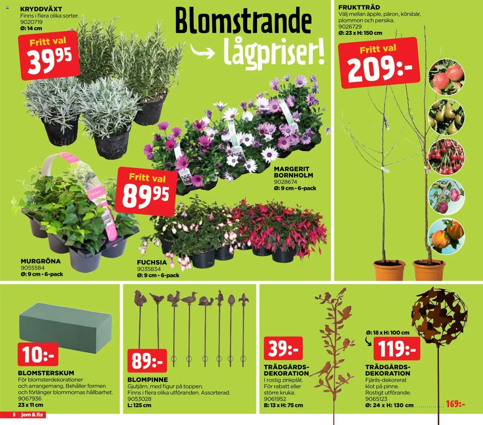 Jem & Fix reklamblad aktuell från 05.04.2026 | Sida: 8 | Produkter: Fruktträd, Plommon