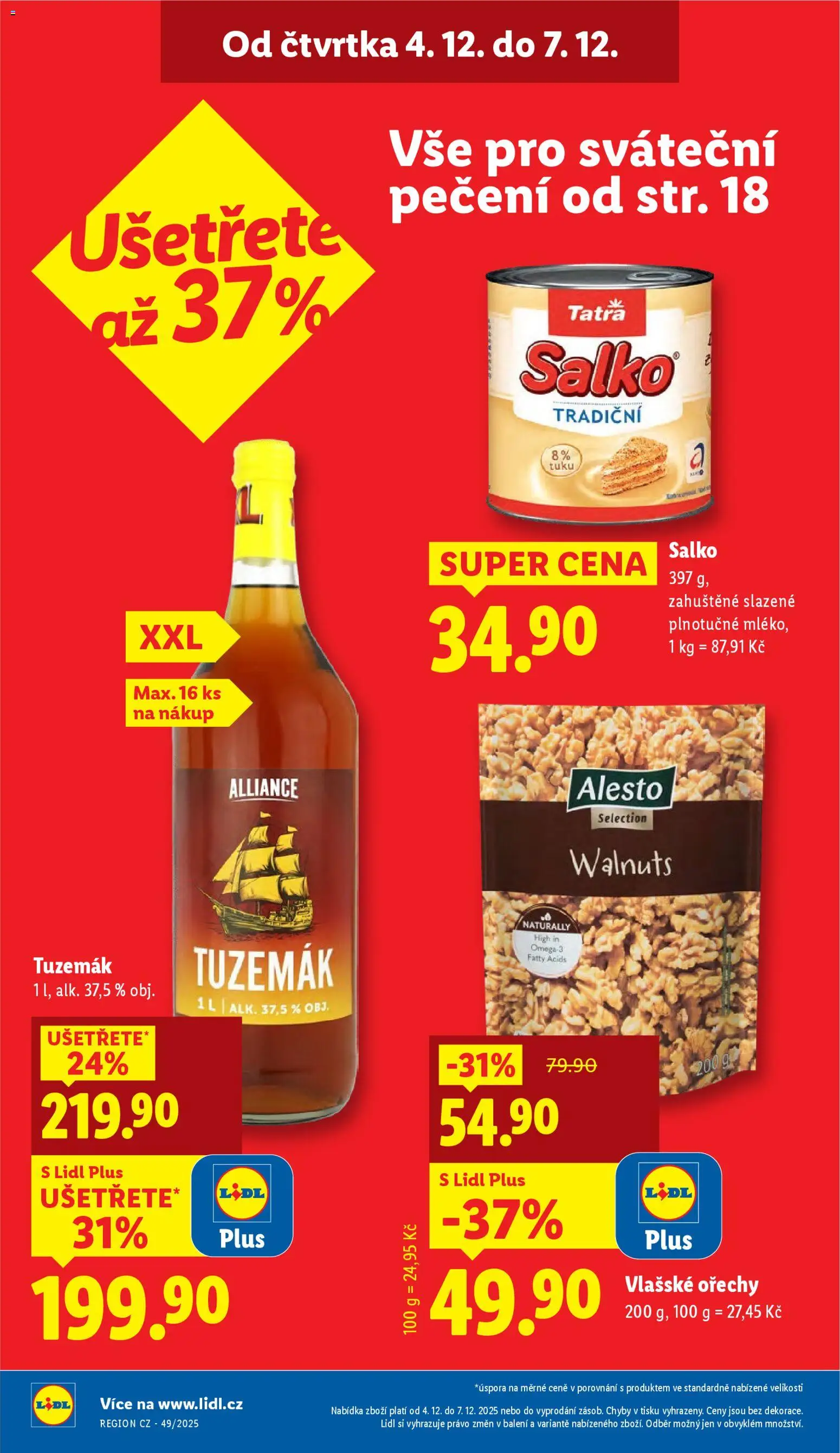 Lidl leták od 04.12.2025 | Strana: 2 | Produkty: Rum, Mléko, Vlašské ořechy, Tuzemák