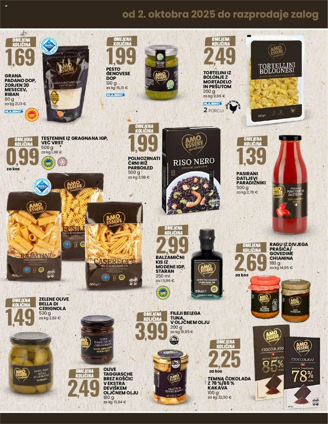 Novi Eurospin katalog ponudbe – veljaven od 02.10.2025 | Stran: 5 | Izdelki: Tuna, Kis, Pesto, Testenine