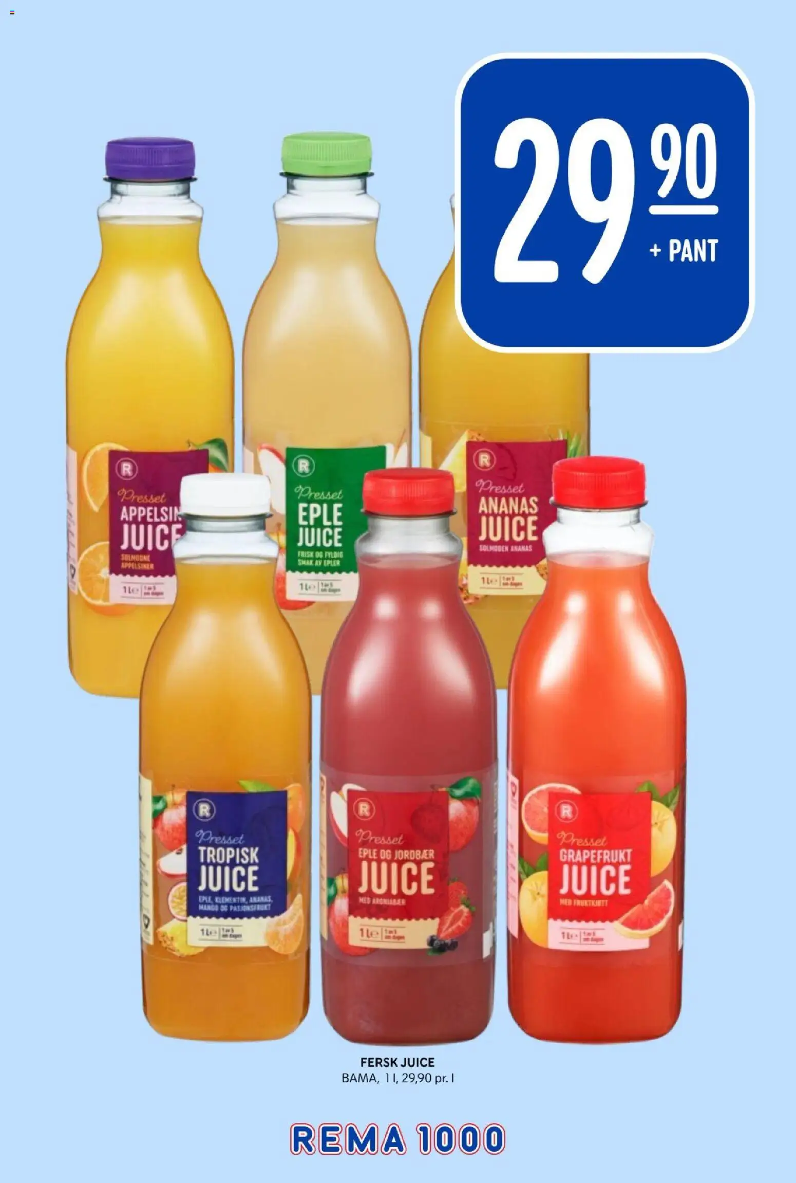 {H1} | Side: 29 | Produkter: Juice, Epler, Jordbær, Grapefrukt