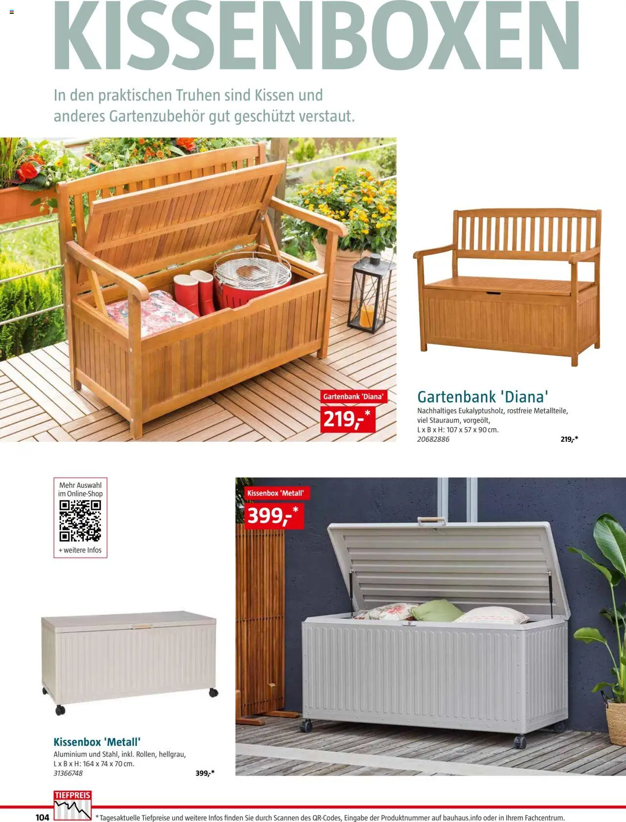 Bauhaus Freizeit im Garten 2025 gültig ab 04.03.2025 | Seite: 104 | Produkte: Kissen