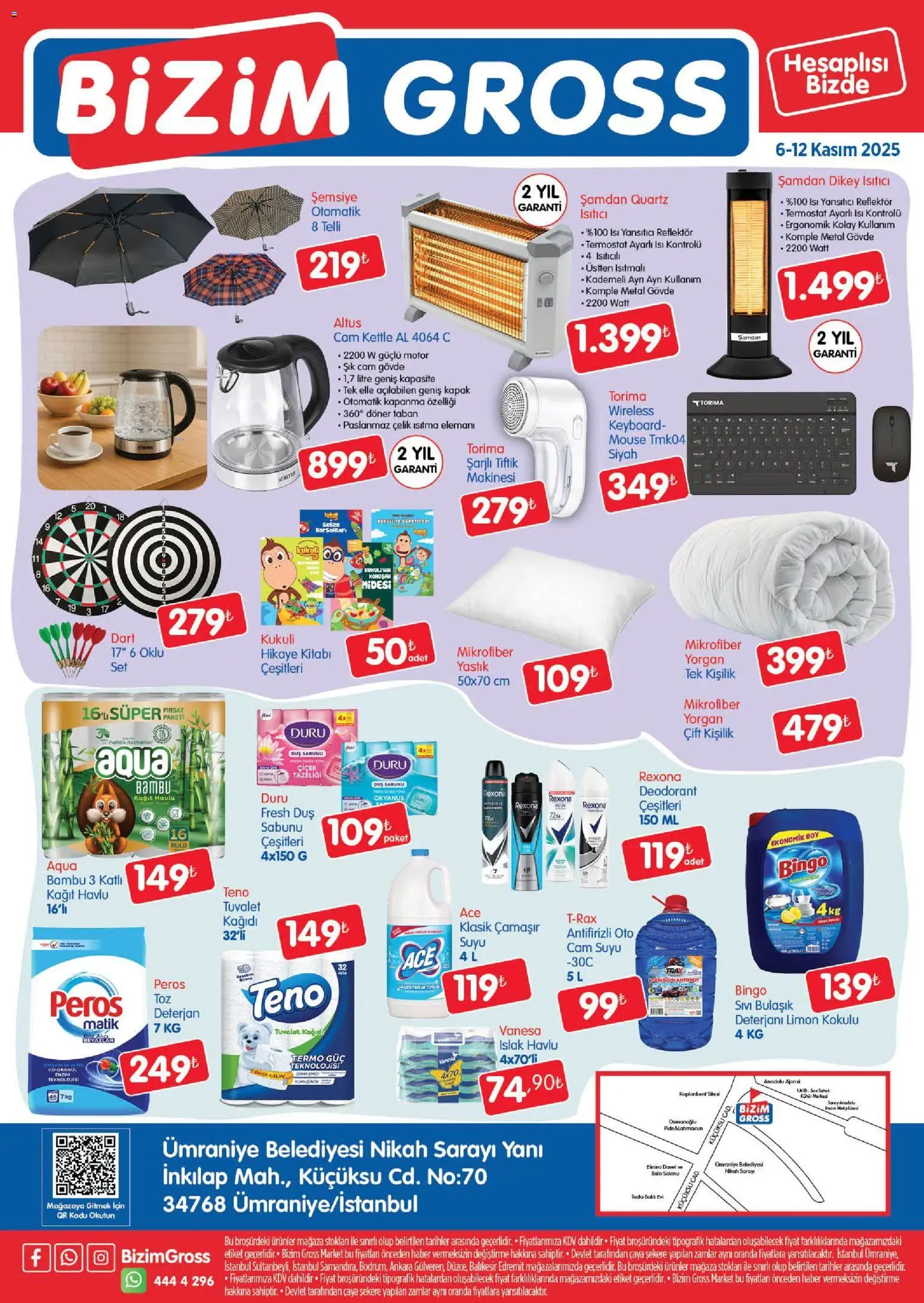 Bizim Toptan - Bizim Gross Fırsat Bülteni - 06.11.2025 tarihinden itibaren geçerlidir | Sayfa: 4 | Ürünler: Deterjan, Balık, Cam suyu, Yorgan