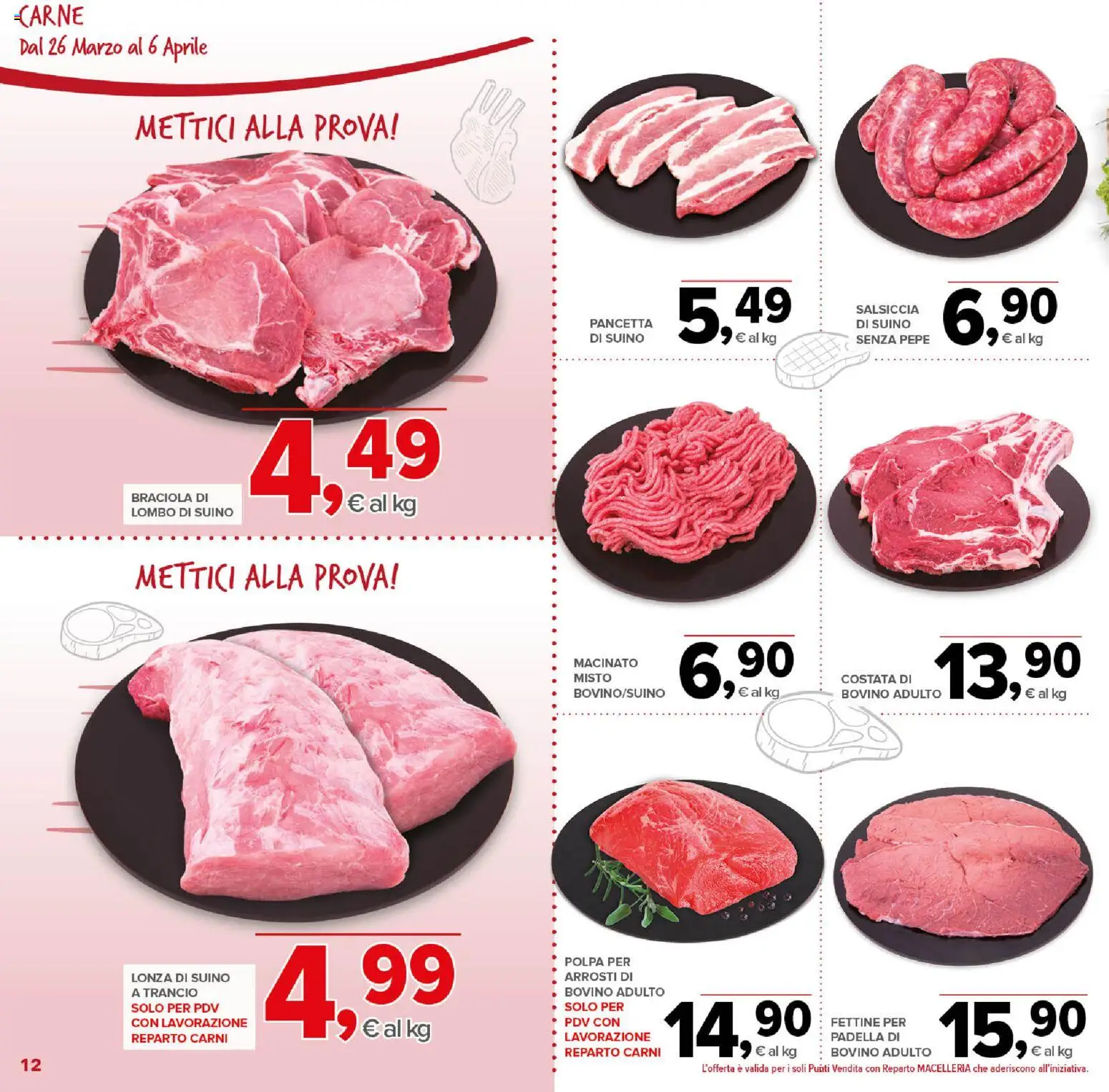 Volantino Todis del 26.03.2026 | Pagina: 12 | Prodotti: Bovino, Pancetta, Pepe, Salsiccia