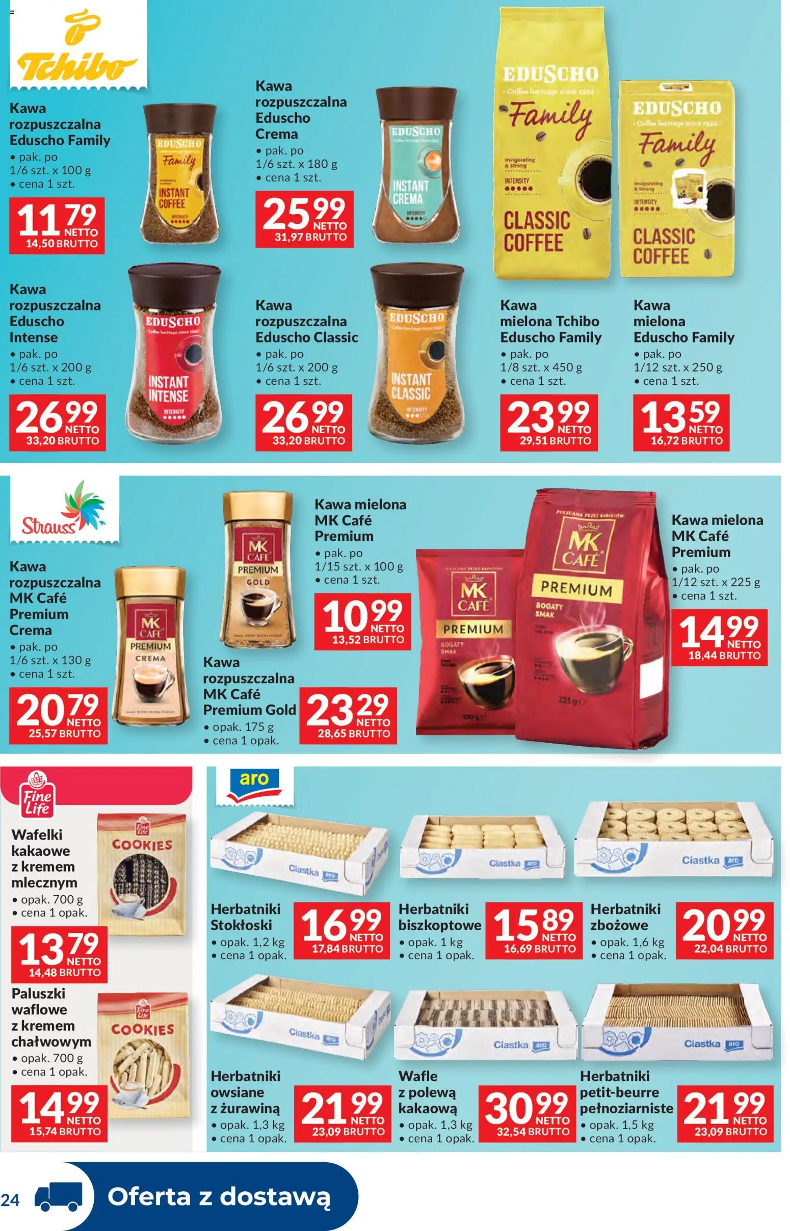 Makro gazetka - Dystrybucja do sklepów od 28.04.2026 | Strona: 24 | Produkty: Wafle, Kawa rozpuszczalna, Tchibo, Ciastka