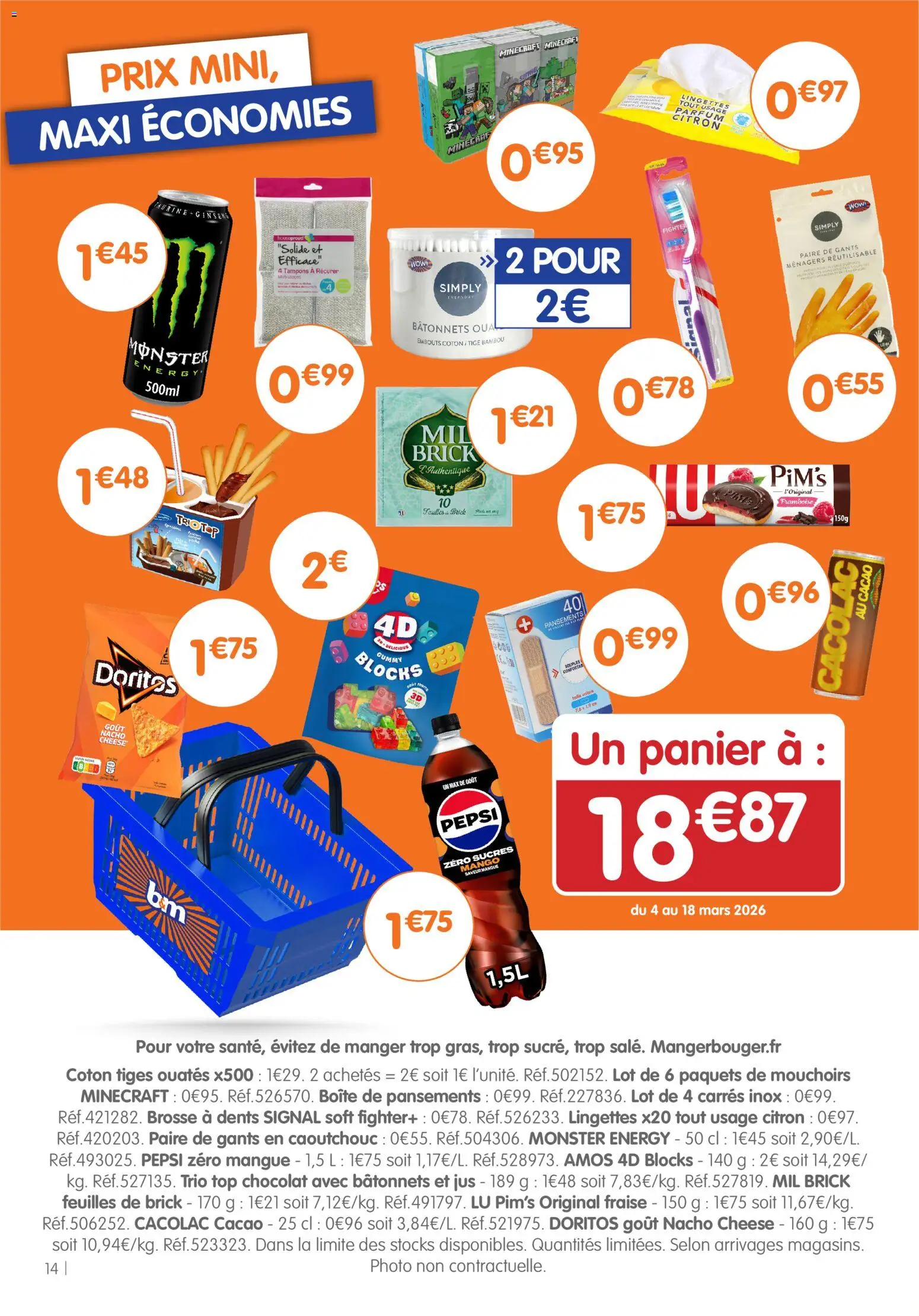 {H1} | Page: 14 | Produits: Mangue, Coton, Parfum, Chocolat