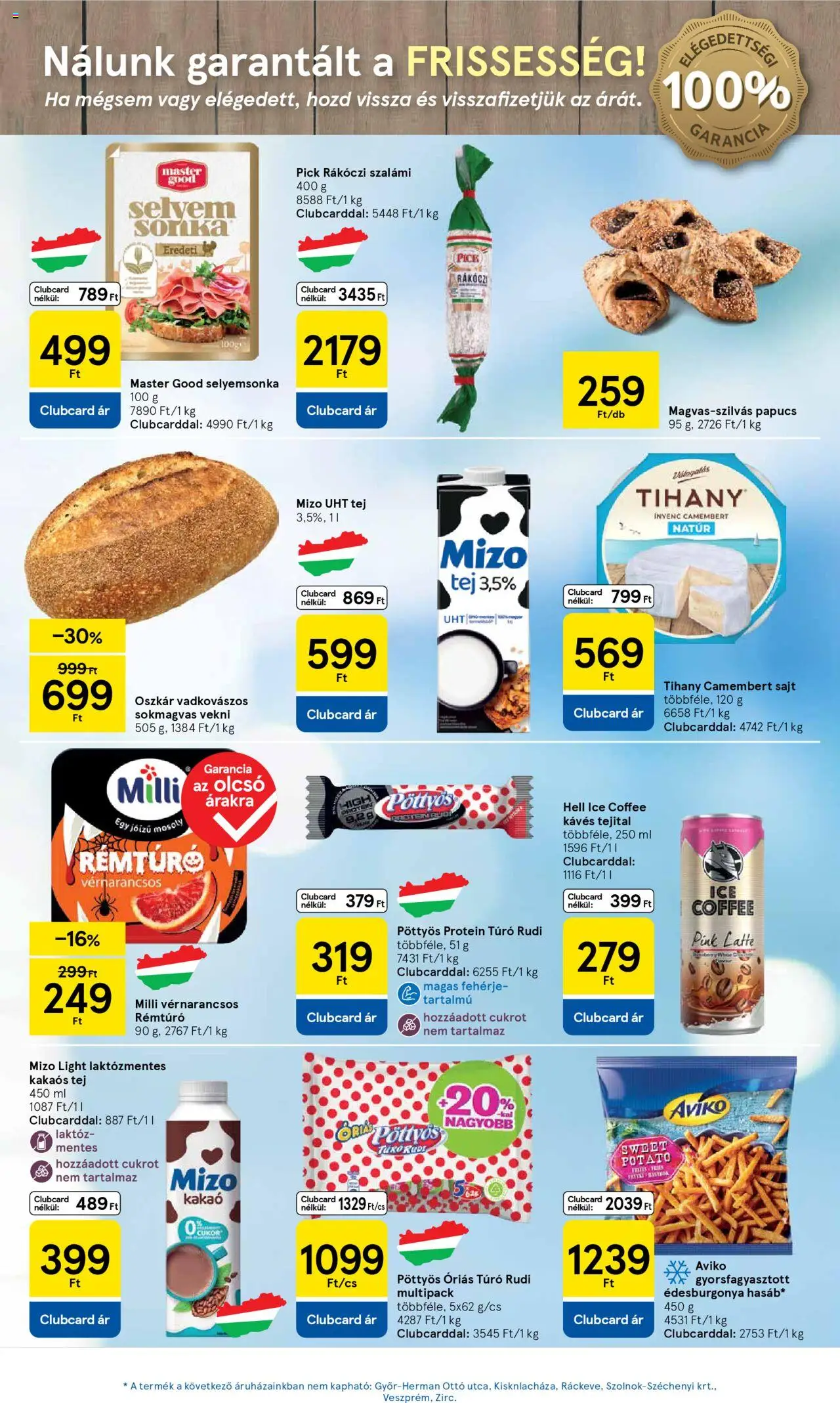 Tesco akciós ujság - amely érvényes a következő dátumtól: 09.10.2025 | Oldal: 3 | Termékek: Sonka, Fehérje, Szalámi, Kakaós tej