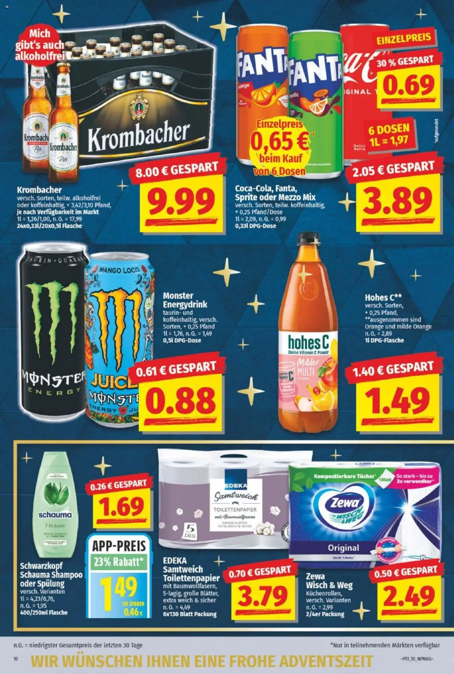 NP Discount Prospekt – gültig ab 15.12.2025 | Seite: 10 | Produkte: Energy, Zewa, Spülung, Mango