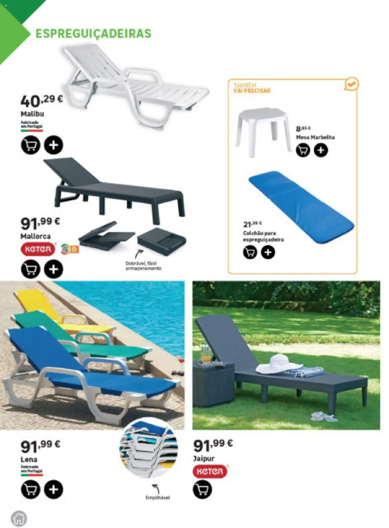Leroy Merlin Arquipélago da Madeira Jardim │ válido de 12.03.2026 | Página: 32 | Produtos: Espreguiçadeira
