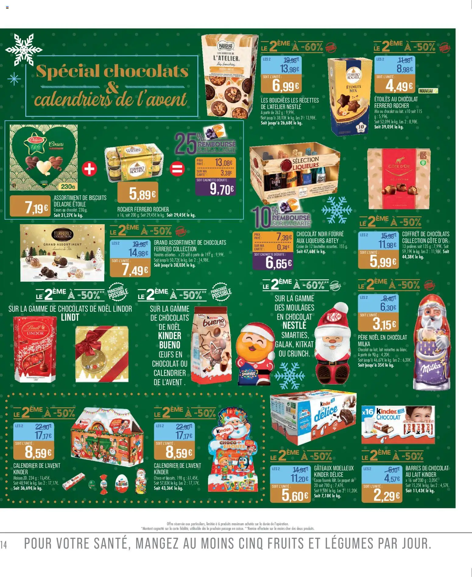 {H1} | Page: 14 | Produits: Père noël en chocolat, Noisettes, Calendrier de l'avent, Œufs