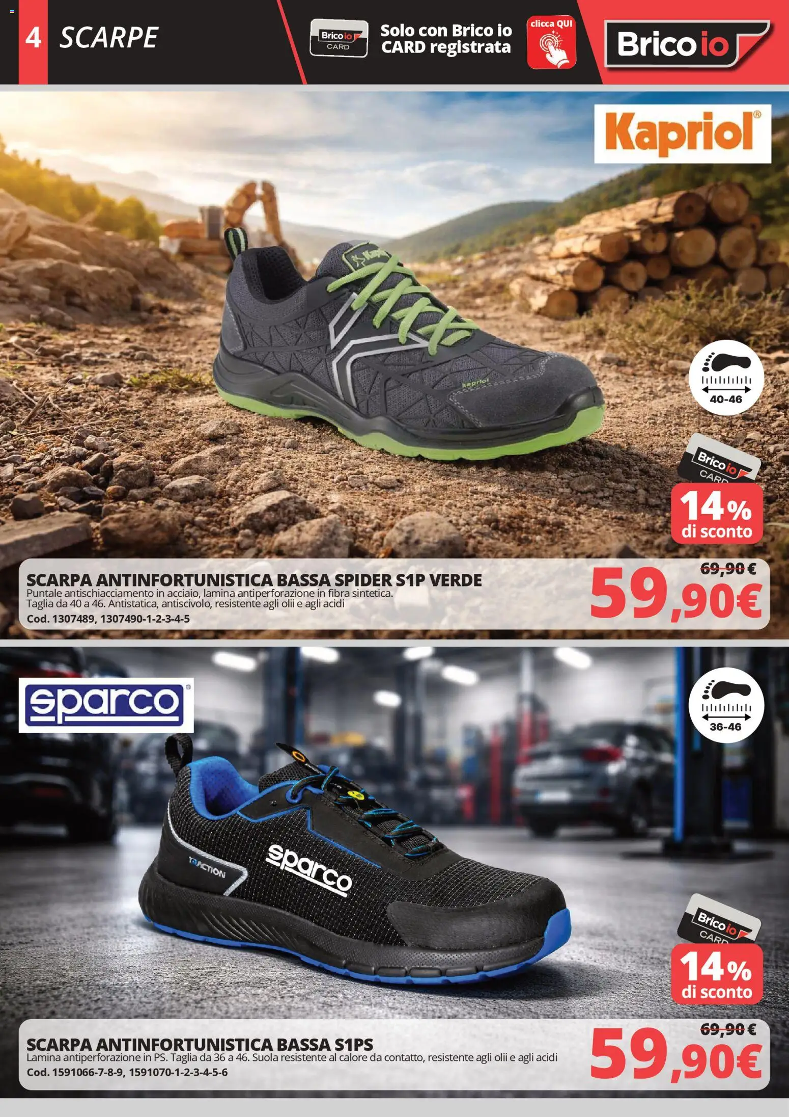 Volantino Brico io del 23.04.2026 | Pagina: 4 | Prodotti: Scarpe