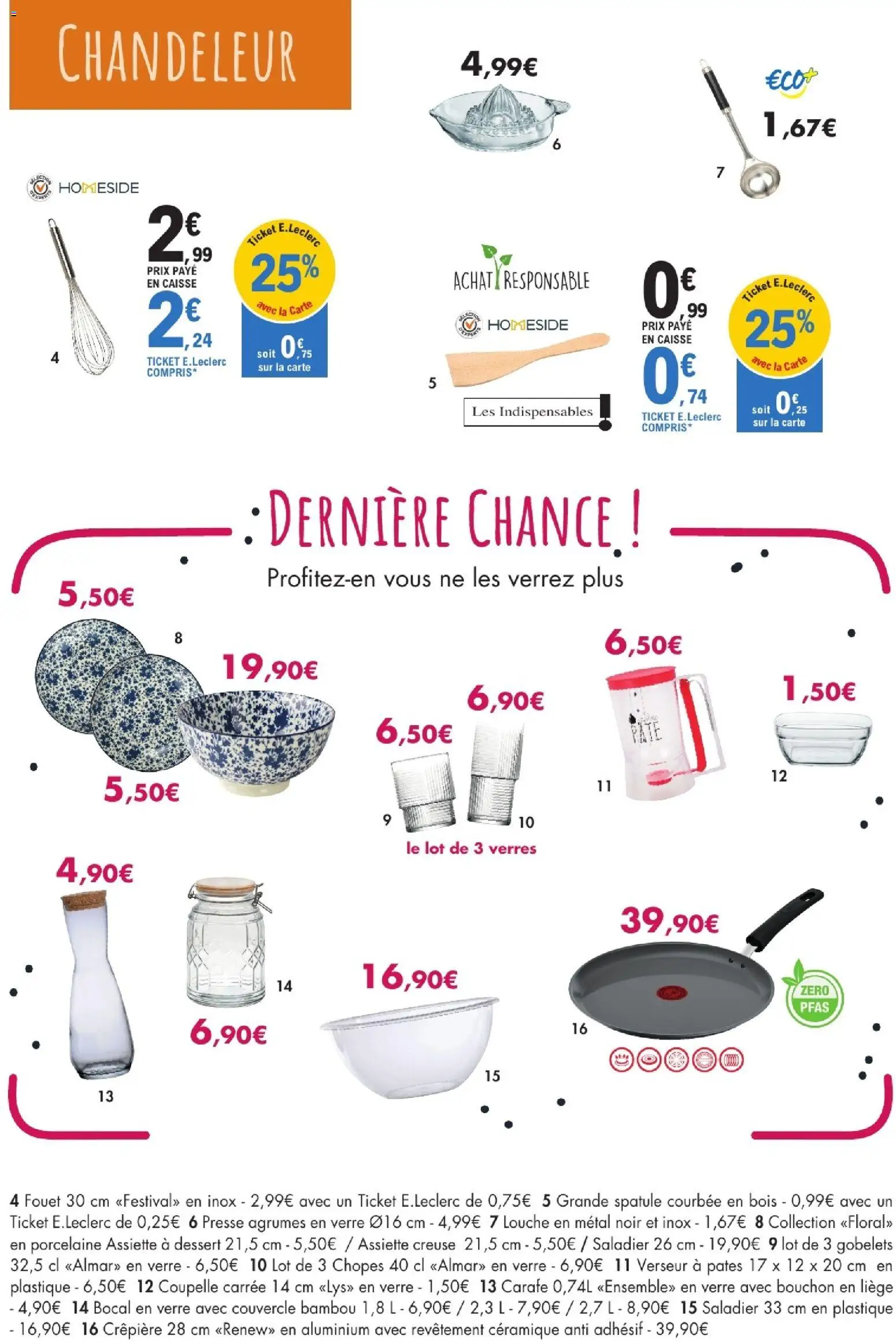 {H1} | Page: 11 | Produits: Spatule, Crêpière, Porcelaine, Pâtes