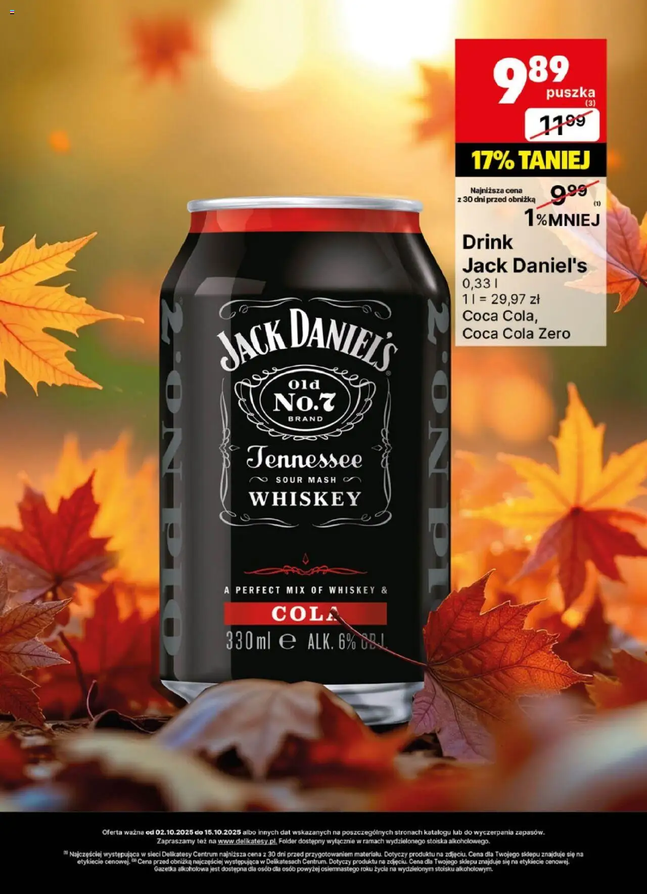 Delikatesy Centrum Gazetka - DeliBarek od 02.10.2025 | Strona: 8 | Produkty: Coca Cola zero, Coca cola, Delikatesy, Jack Daniel's