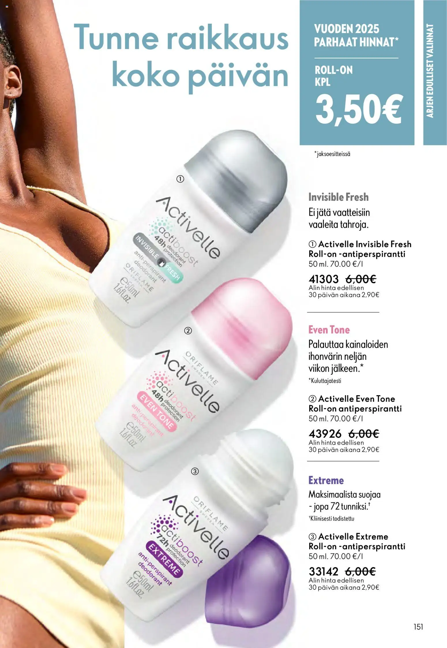 Oriflame - Esite 01 – voimassa 31.12.2025 alkaen | Sivu: 151 | Tuotteet: Antiperspirantti