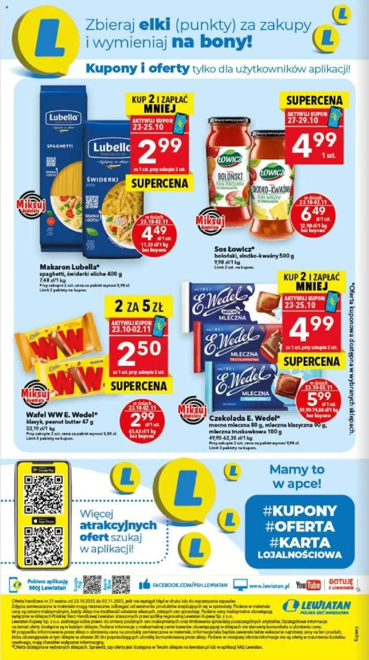 Lewiatan gazetka - Bydgoszcz od 23.10.2025 | Strona: 16 | Produkty: Czekolada, Makaron, Sos