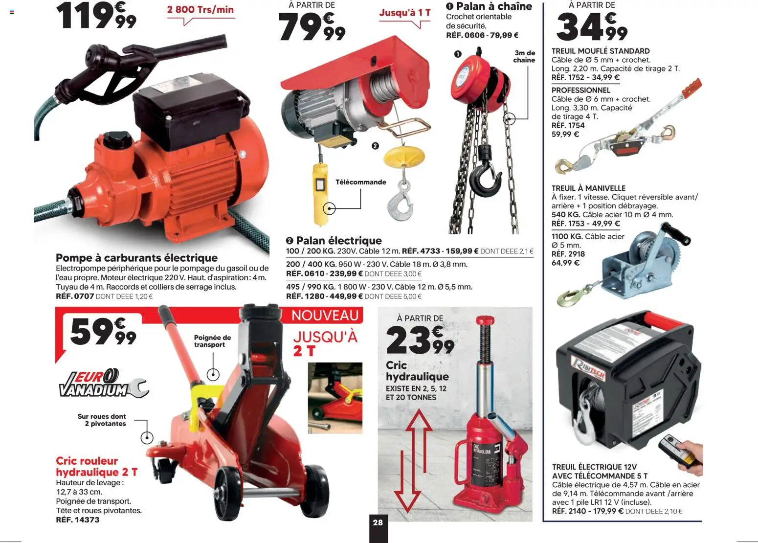 {H1} | Page: 28 | Produits: Câble, Tuyau, Télécommande