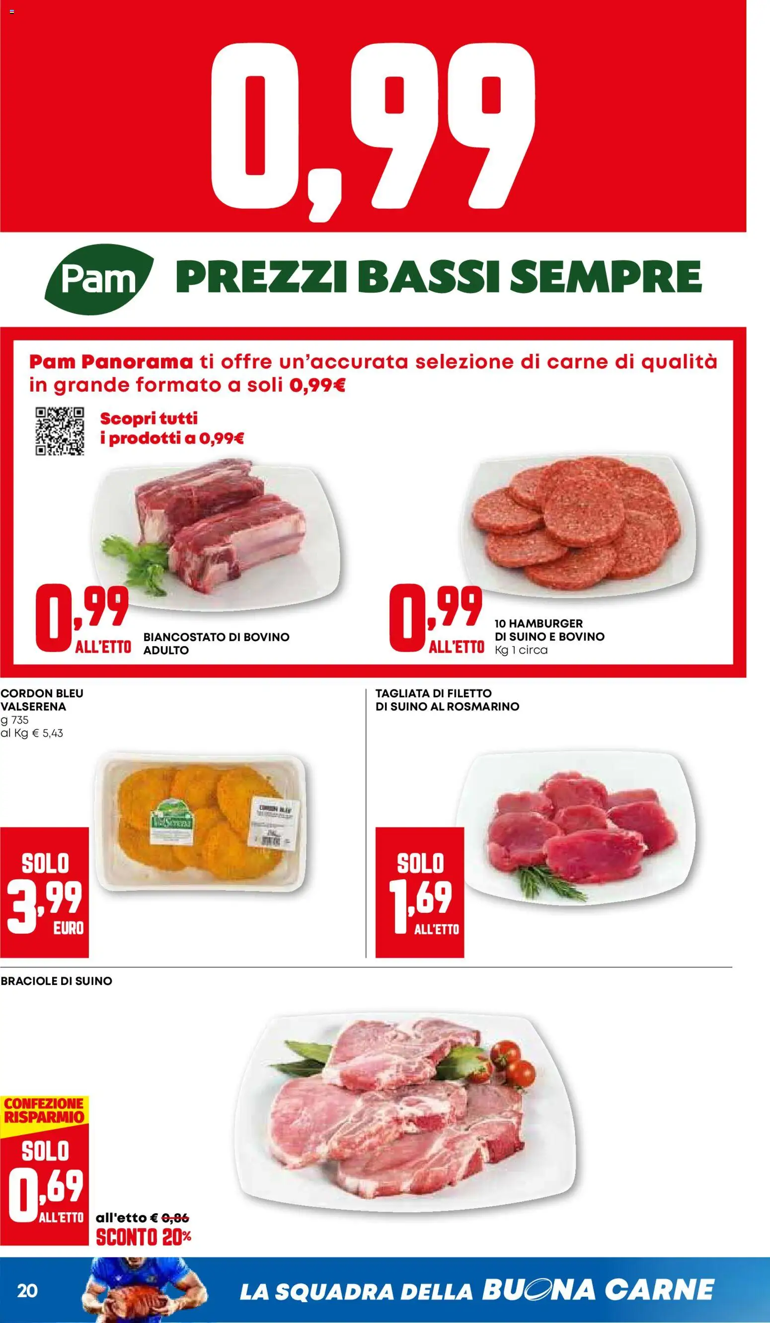 Volantino PAM del 26.02.2026 | Pagina: 20 | Prodotti: Bovino, Rosmarino, Suino, Hamburger