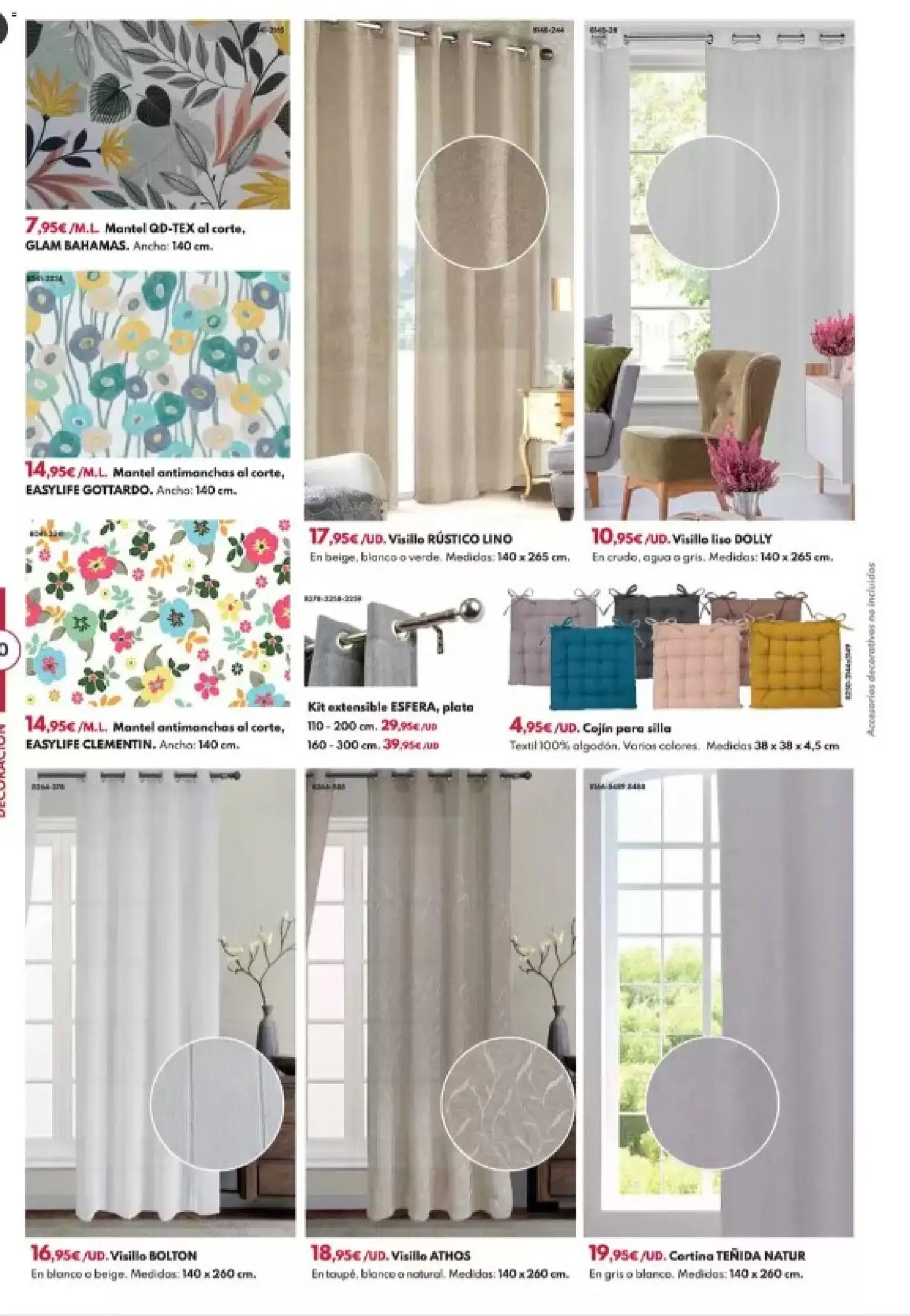 BricoCentro folleto │ válido desde el 26.01.2026 | Página: 12 | Productos: Mantel, Cortina, Cojín, Silla
