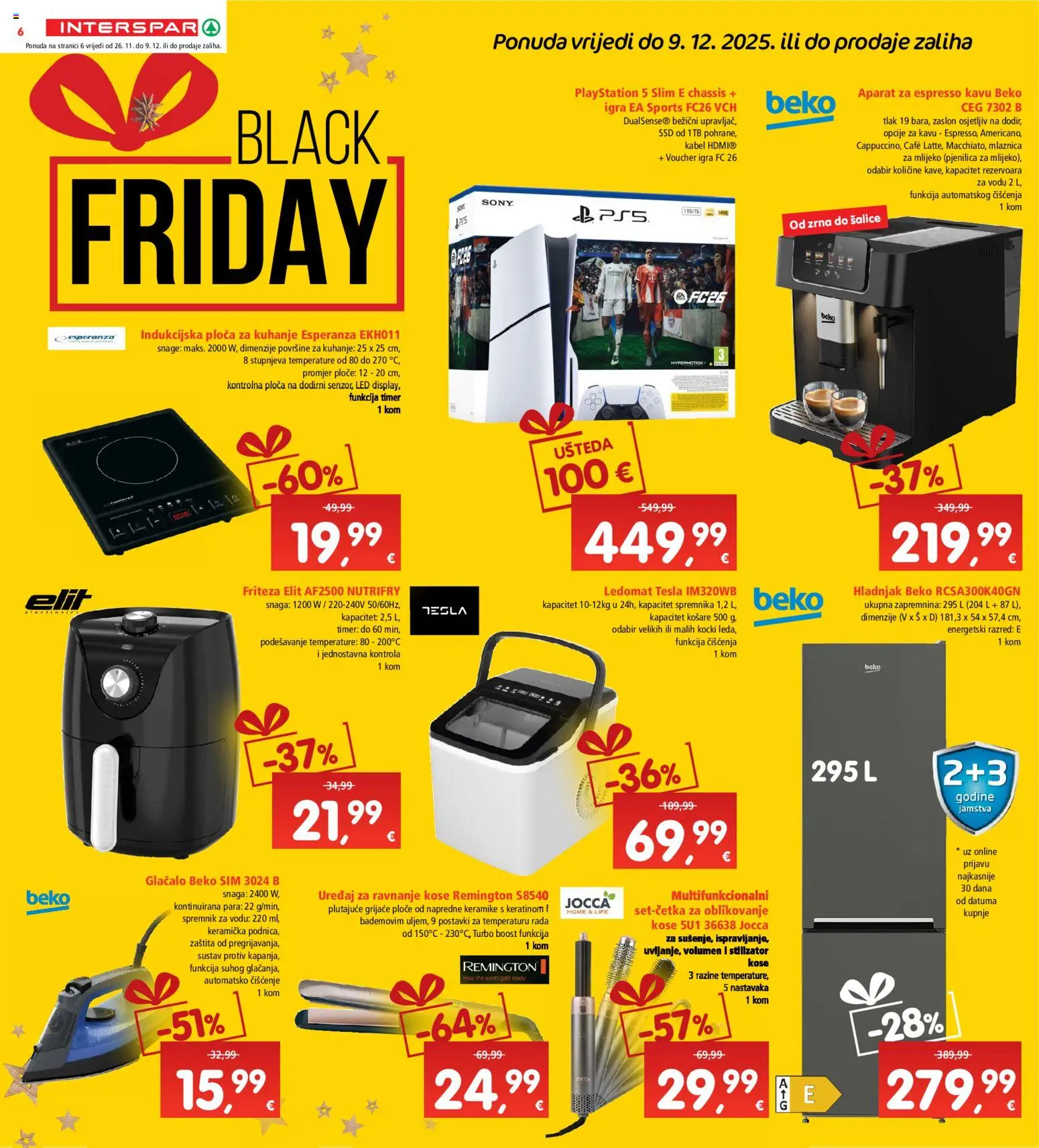 Interspar katalog | vrijedi od 26.11.2025 | Stranica: 6 | Proizvodi: Friteza, Mlijeko, Košare, Hladnjak