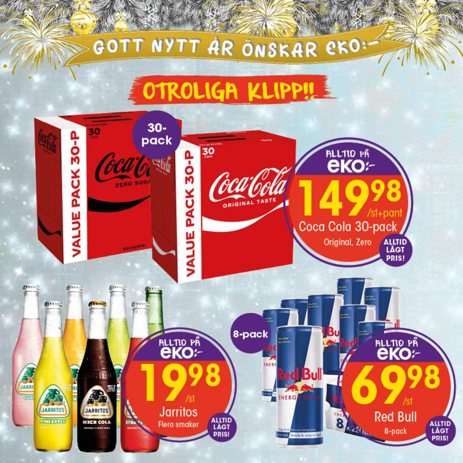 EKO reklamblad aktuell från 29.12.2025 | Sida: 3 | Produkter: Red bull, Coca cola
