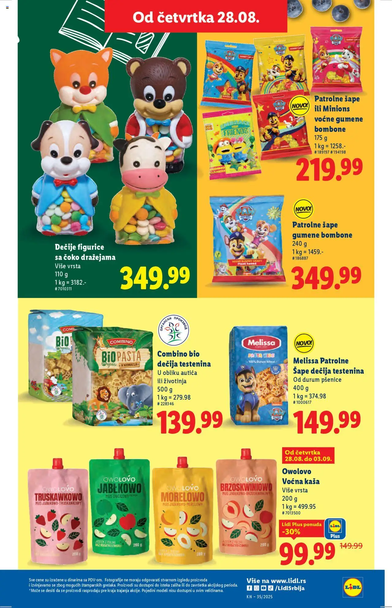 Lidl katalog - važi od 28.08.2025 | Strana: 45 | Proizvode: Bombone, Testenina, Gumene bombone, Candy