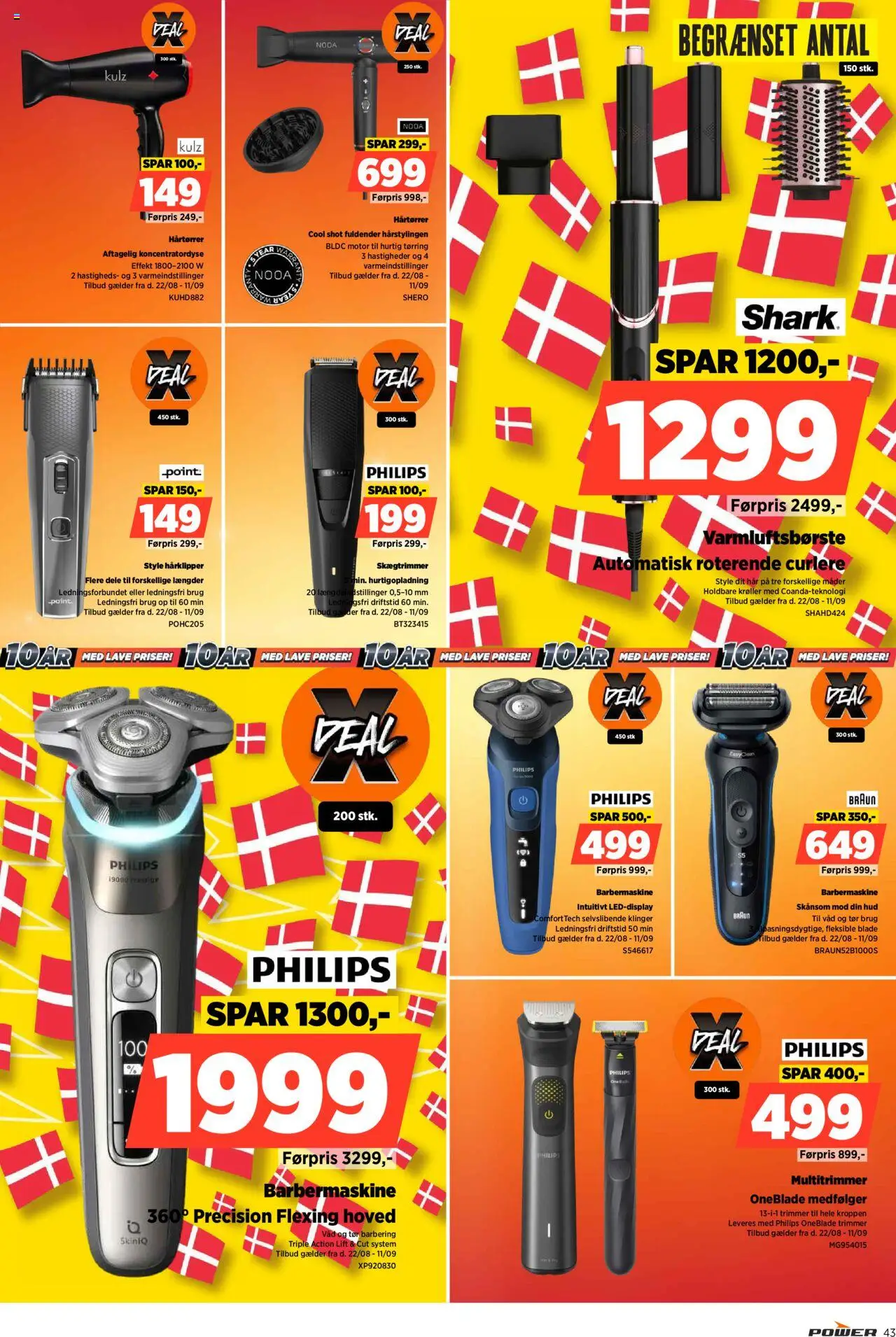 Power Tilbudsavis gyldig fra 22.08.2025 | Side: 43 | Produkter: Barbermaskine, Hårklipper, Hårtørrer