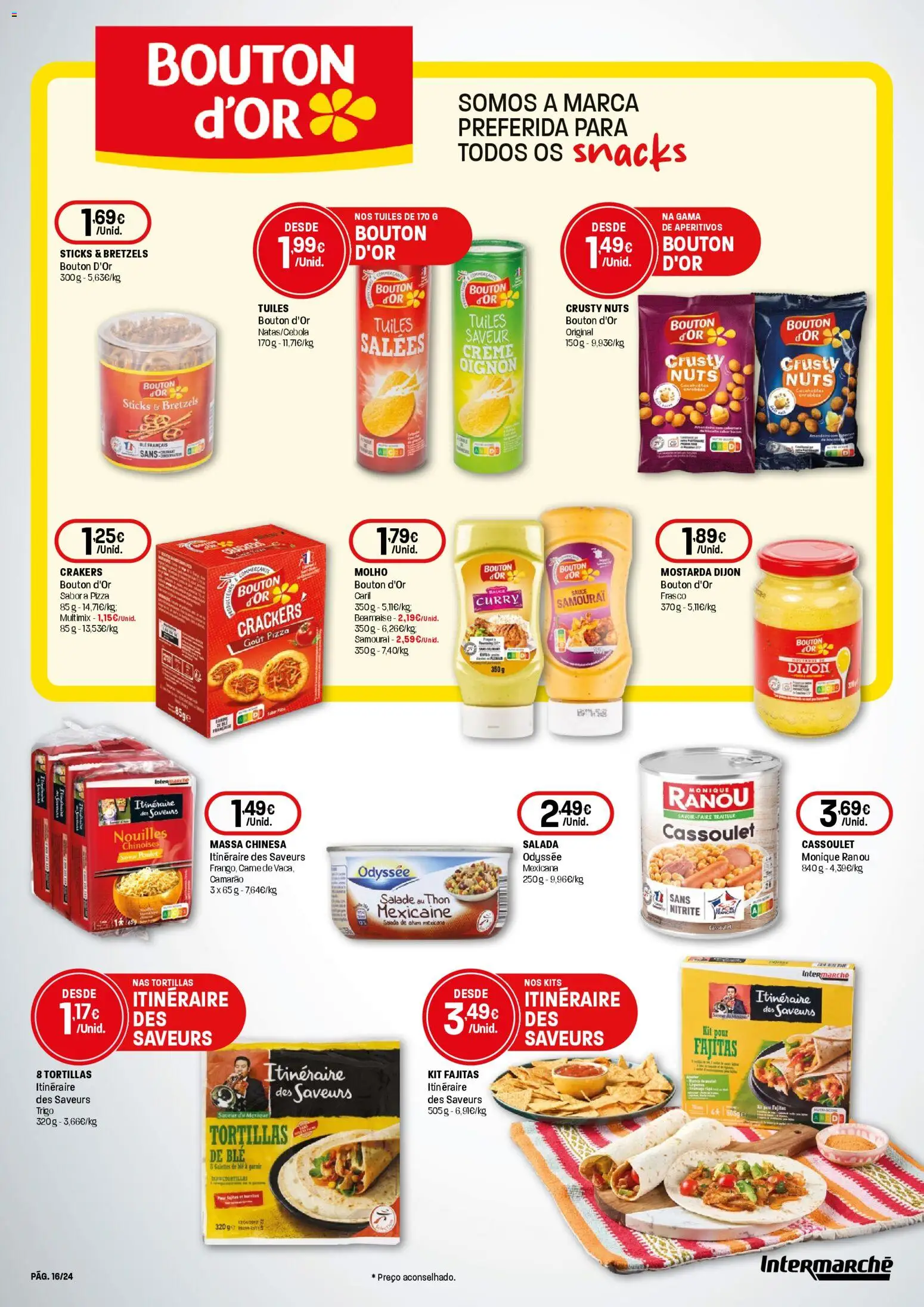 Intermarché folheto │ válido de 06.11.2025 | Página: 16 | Produtos: Pizza, Carne, Massa, Salada