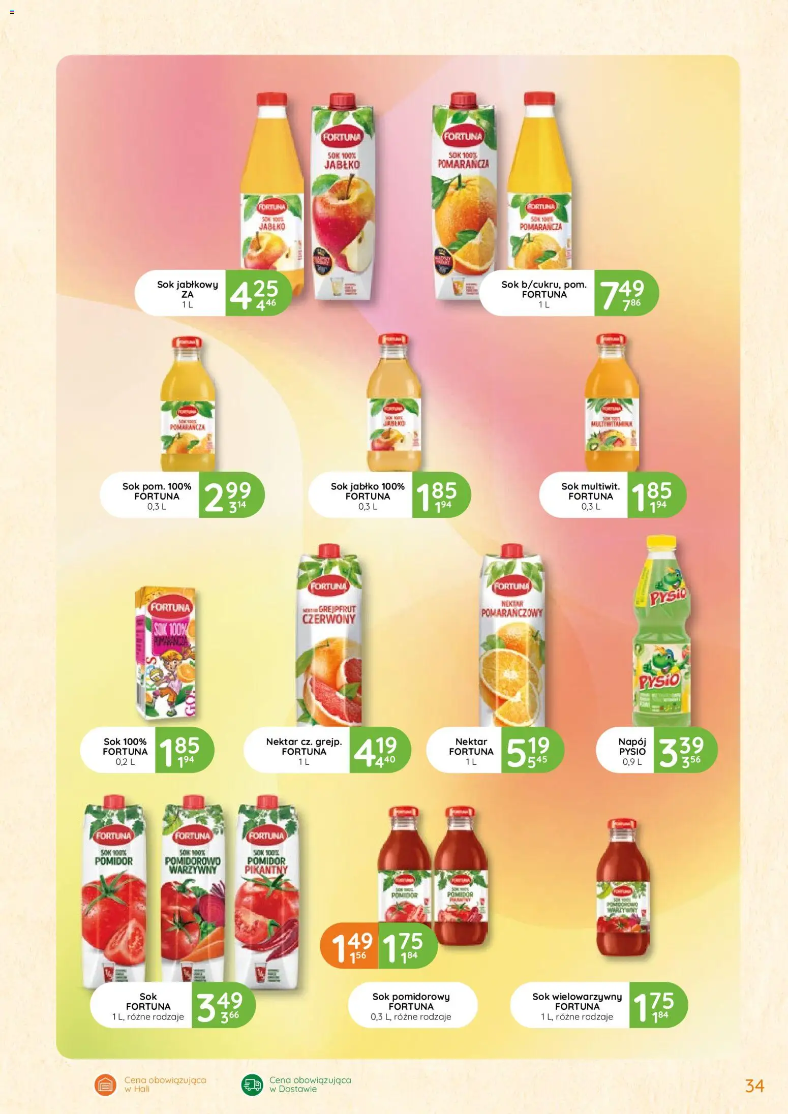 Eurocash Gazetka - Oferta Handlowa od 12.02.2026 | Strona: 34 | Produkty: Sok jabłkowy, Sok, Grejpfrut