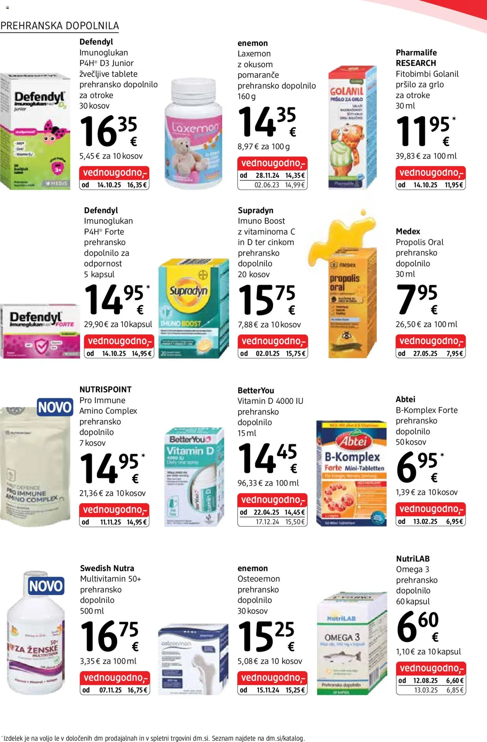 Novi DM Drogerie Markt katalog ponudbe – veljaven od 05.01.2026 | Stran: 20 | Izdelki: Prehranska dopolnila, Pomarance