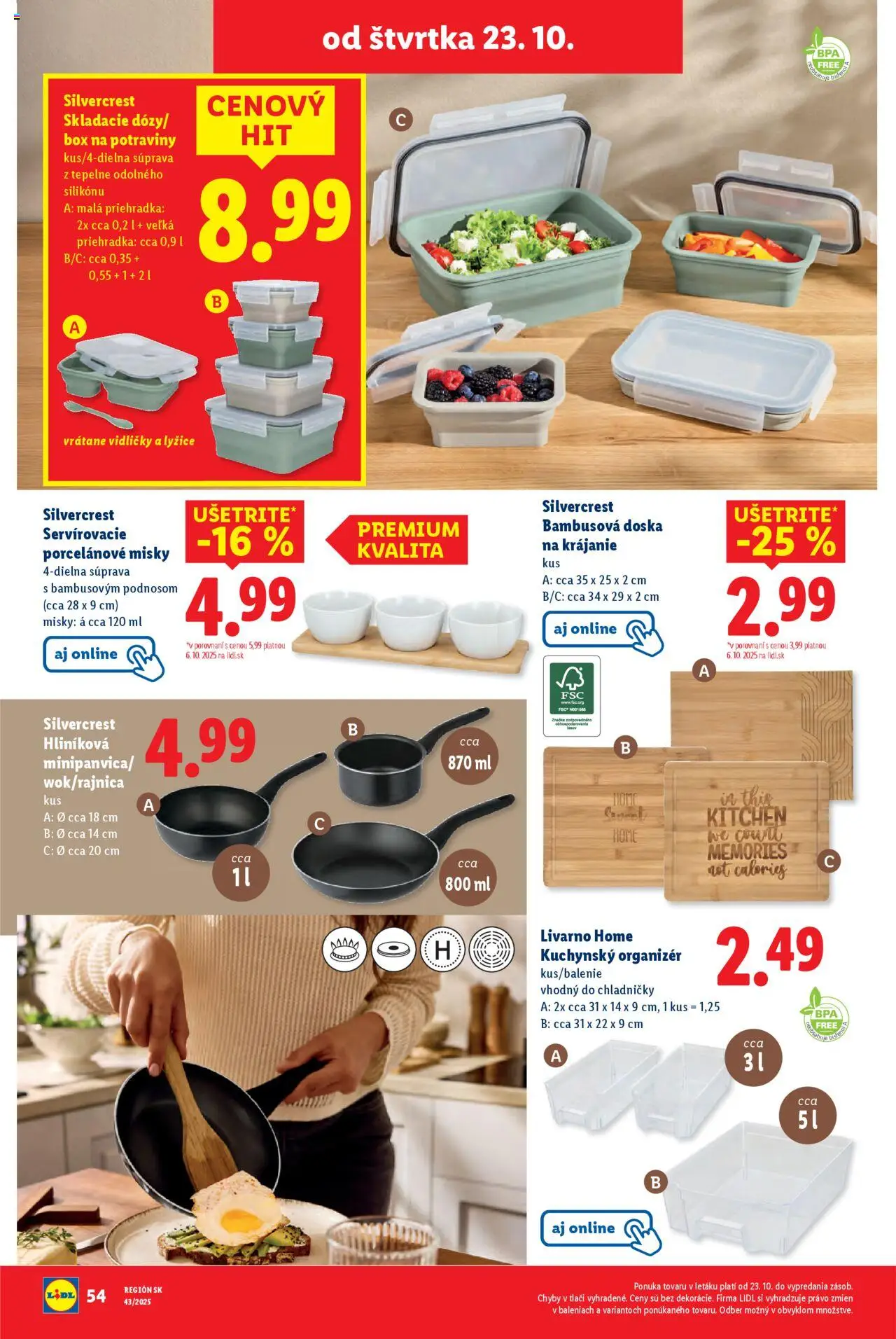 Nové Lidl akcie – leták je platný od 20.10.2025 | Strana: 92 | Produkty: Organizér