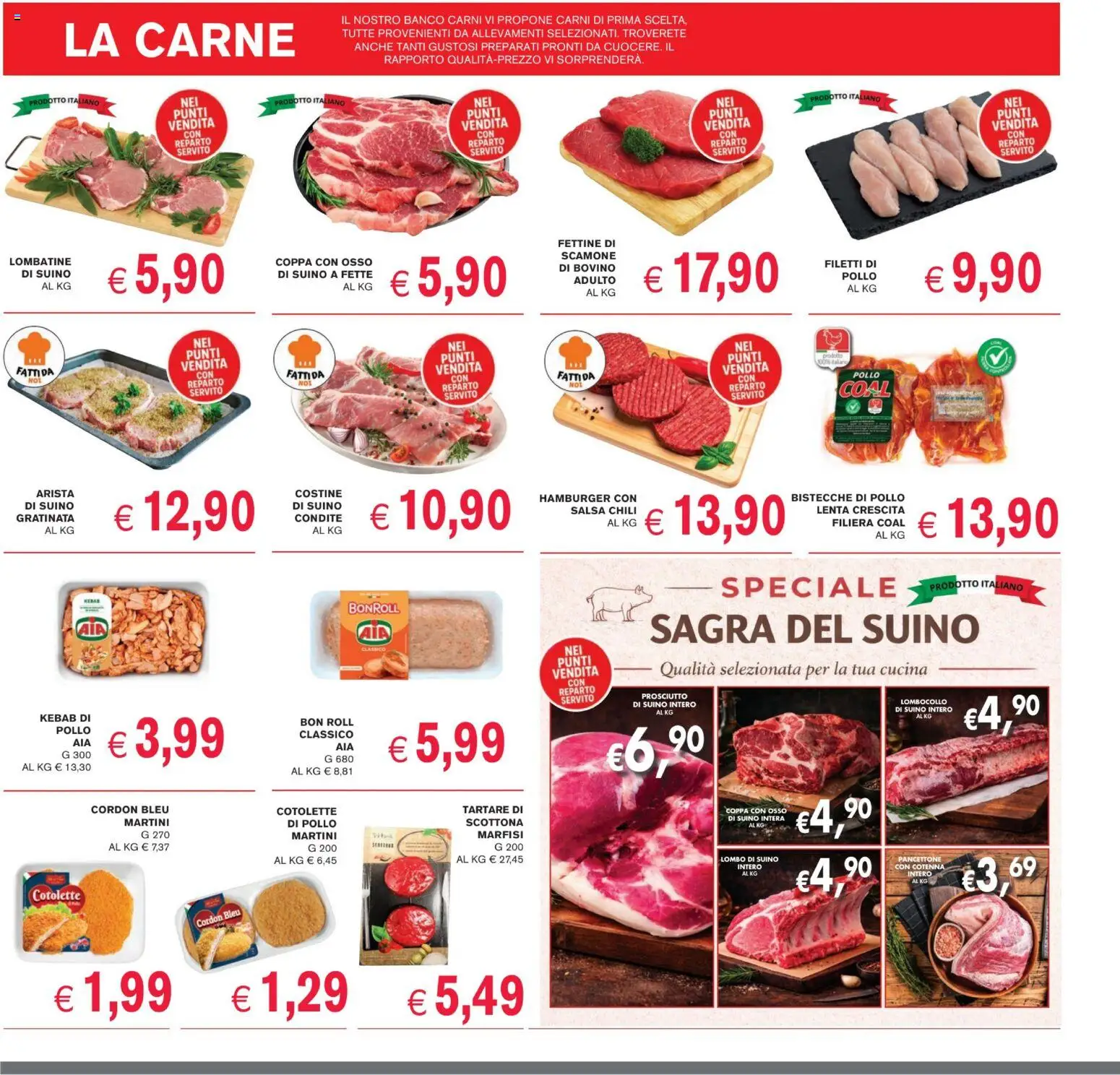 Volantino Coal del 09.01.2026 | Pagina: 4 | Prodotti: Bovino, Salsa, Suino, Hamburger