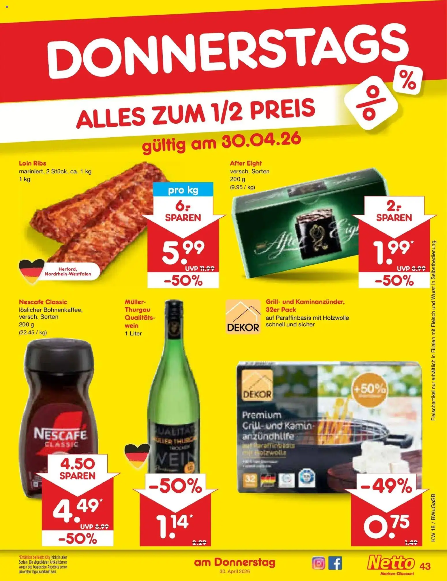 Netto Marken-Discount Prospekt Bremen-Lesum	 – gültig ab 27.04.2026 | Seite: 59 | Produkte: Grill, Nescafe, Wurst, Wein