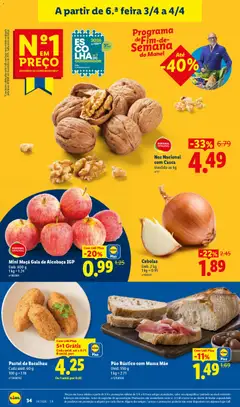 Pré-visualização Pão Rústico com Massa Mãe, Unid. 550 g, 1 kg = 2.71 válido de 30.03.2026 | Página: 34