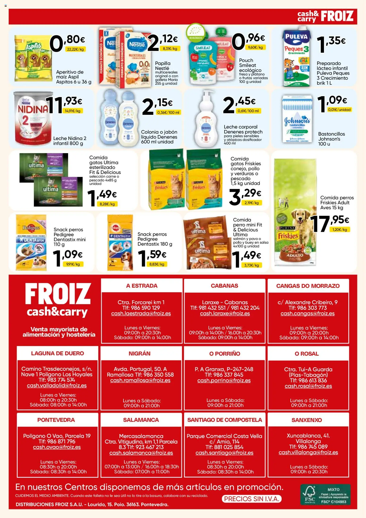Froiz - Folleto Cash │ válido desde el 28.04.2026 | Página: 16 | Productos: Colonia, Leche corporal, Jabón, Leche