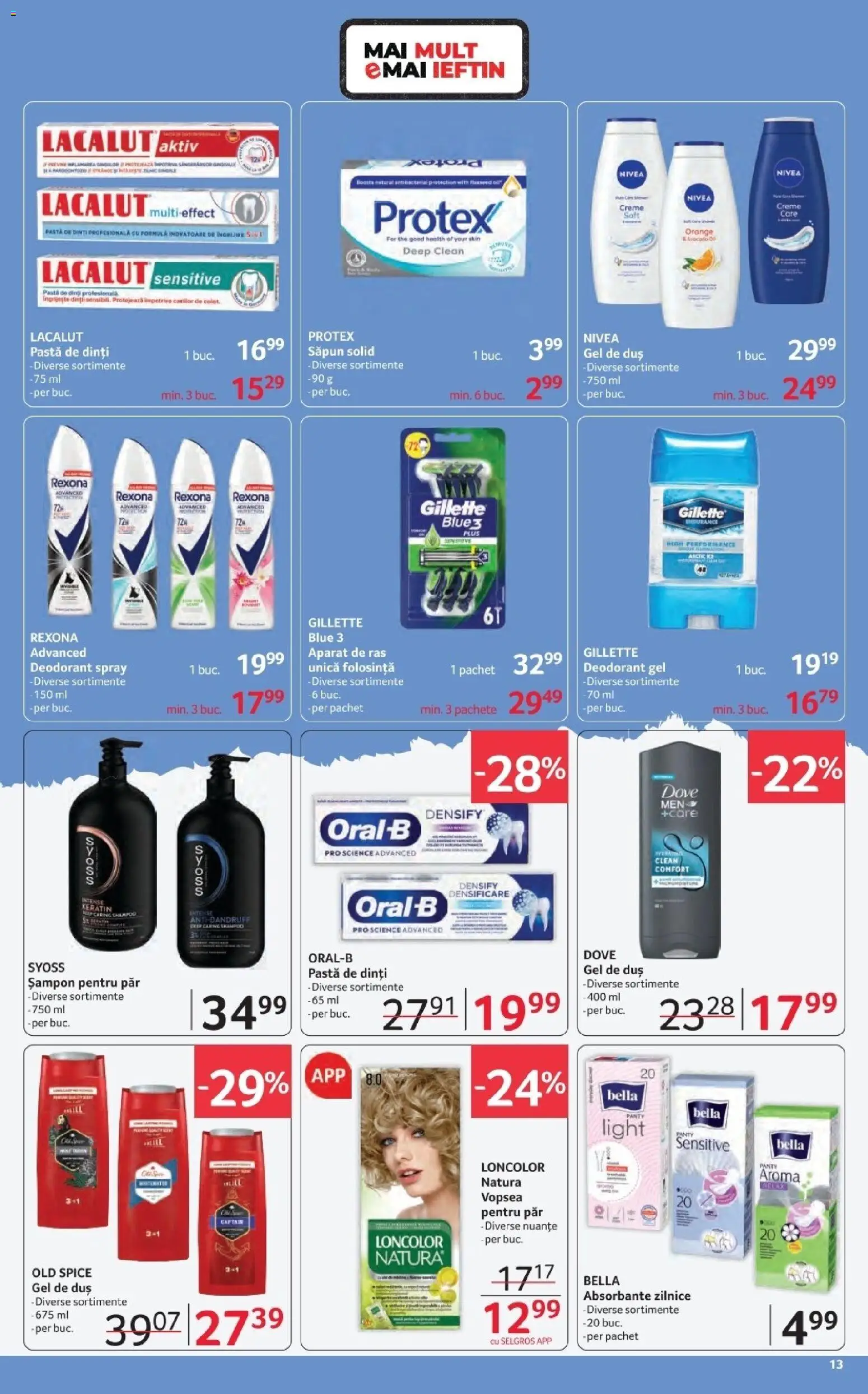 Noul catalog Selgros – valabil de la 20.02.2026 | Pagină: 13 | Produse: Săpun solid, Vopsea, Duș, Săpun