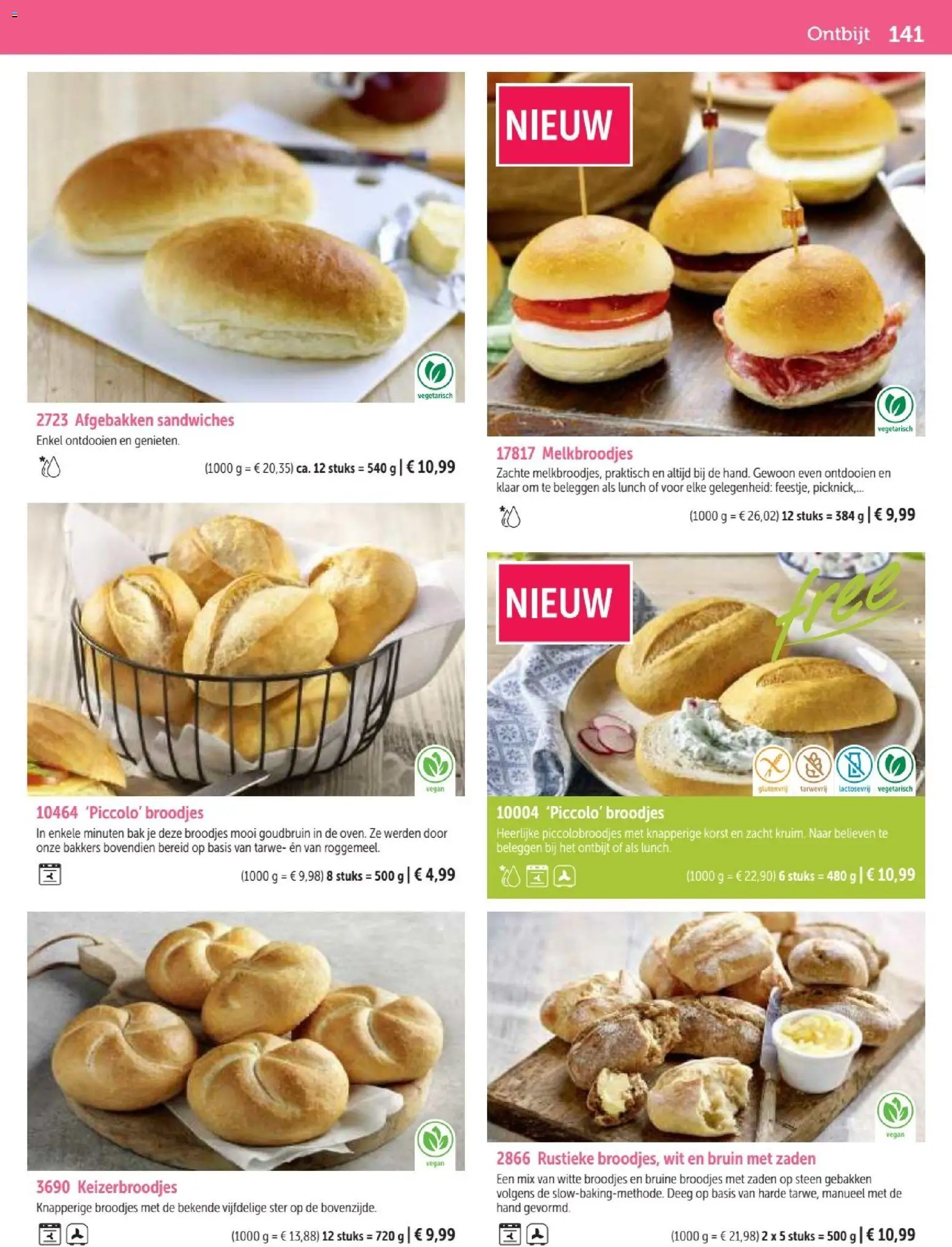 {H1} | Pagina: 141 | Producten: Tarwe, Deeg, Broodjes