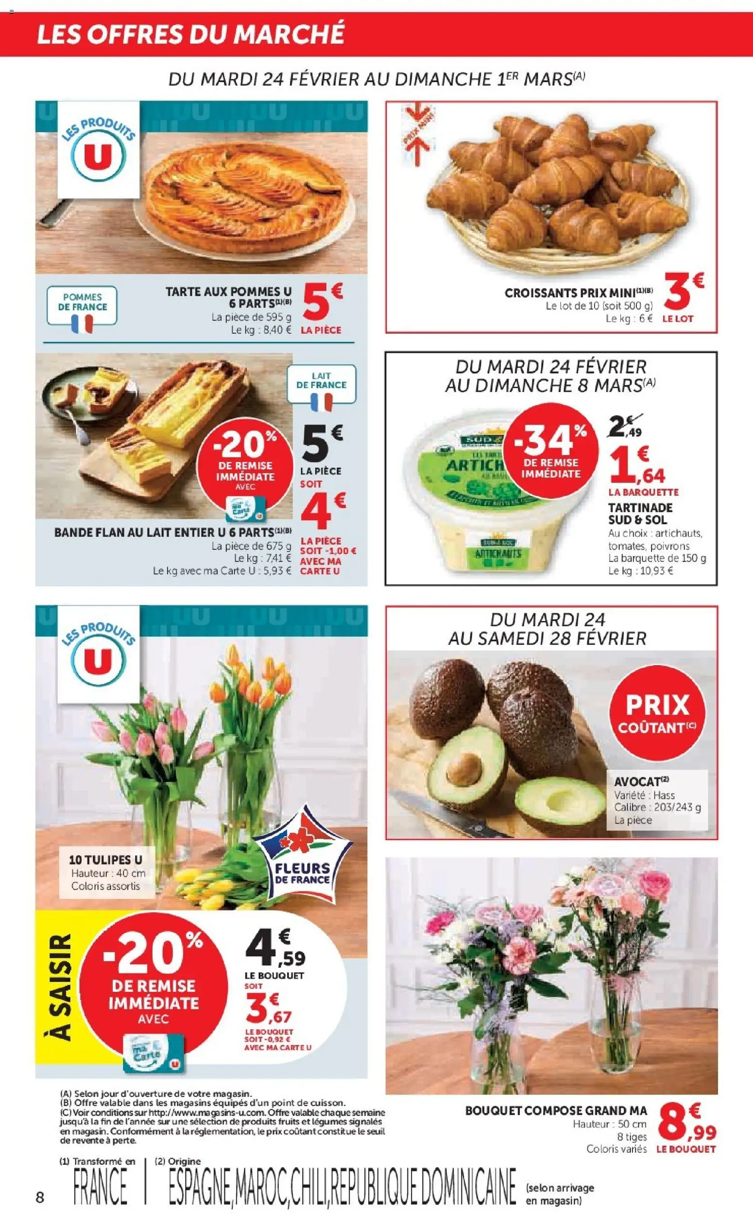 {H1} | Page: 8 | Produits: Lait entier, Tulipes, Lait, Tarte aux pommes