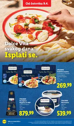ITALIAMO Mascarpone, 41% masti 500 g - pregled Lidl kataloga - važi od 09.04.2026 | Strana: 52