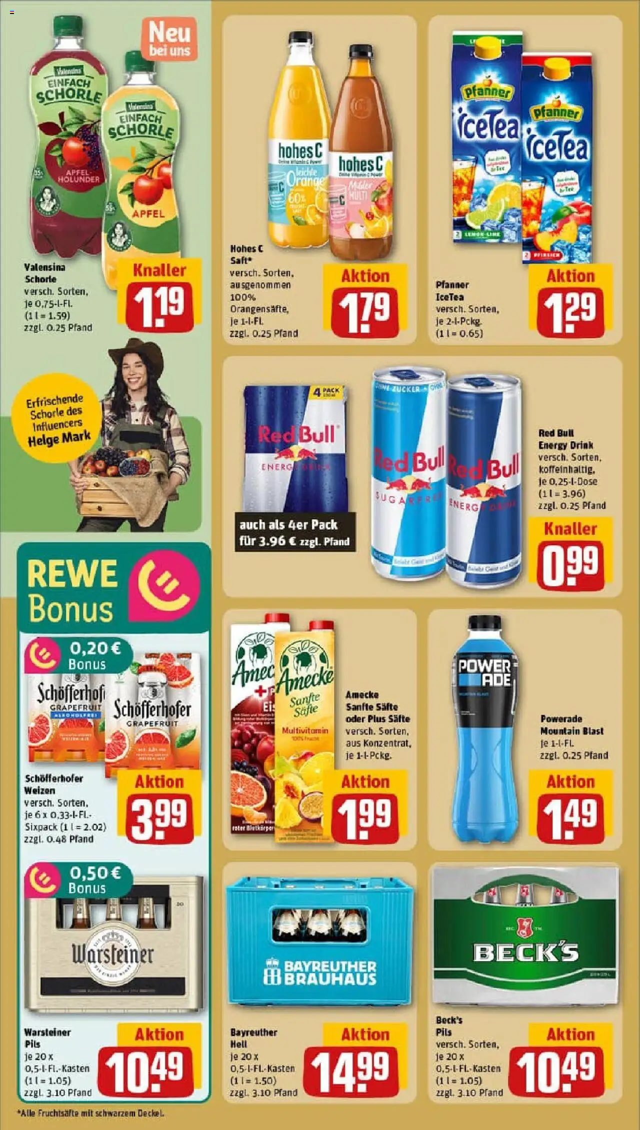 Rewe prospekt Soest	 - gültig ab dem 11.08.2025 | Seite: 16 | Produkte: Grapefruit, Warsteiner, Powerade, Hohes c