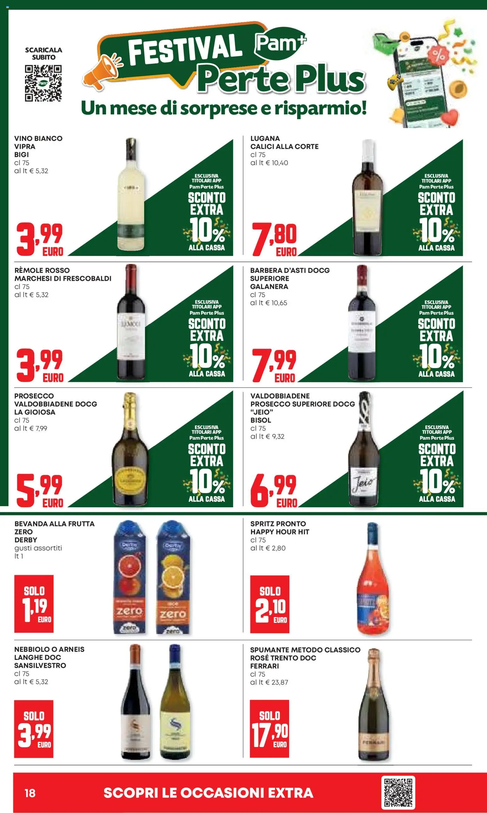 Volantino Panorama del 06.11.2025 | Pagina: 18 | Prodotti: Prosecco, Frutta, Vino, Spumante