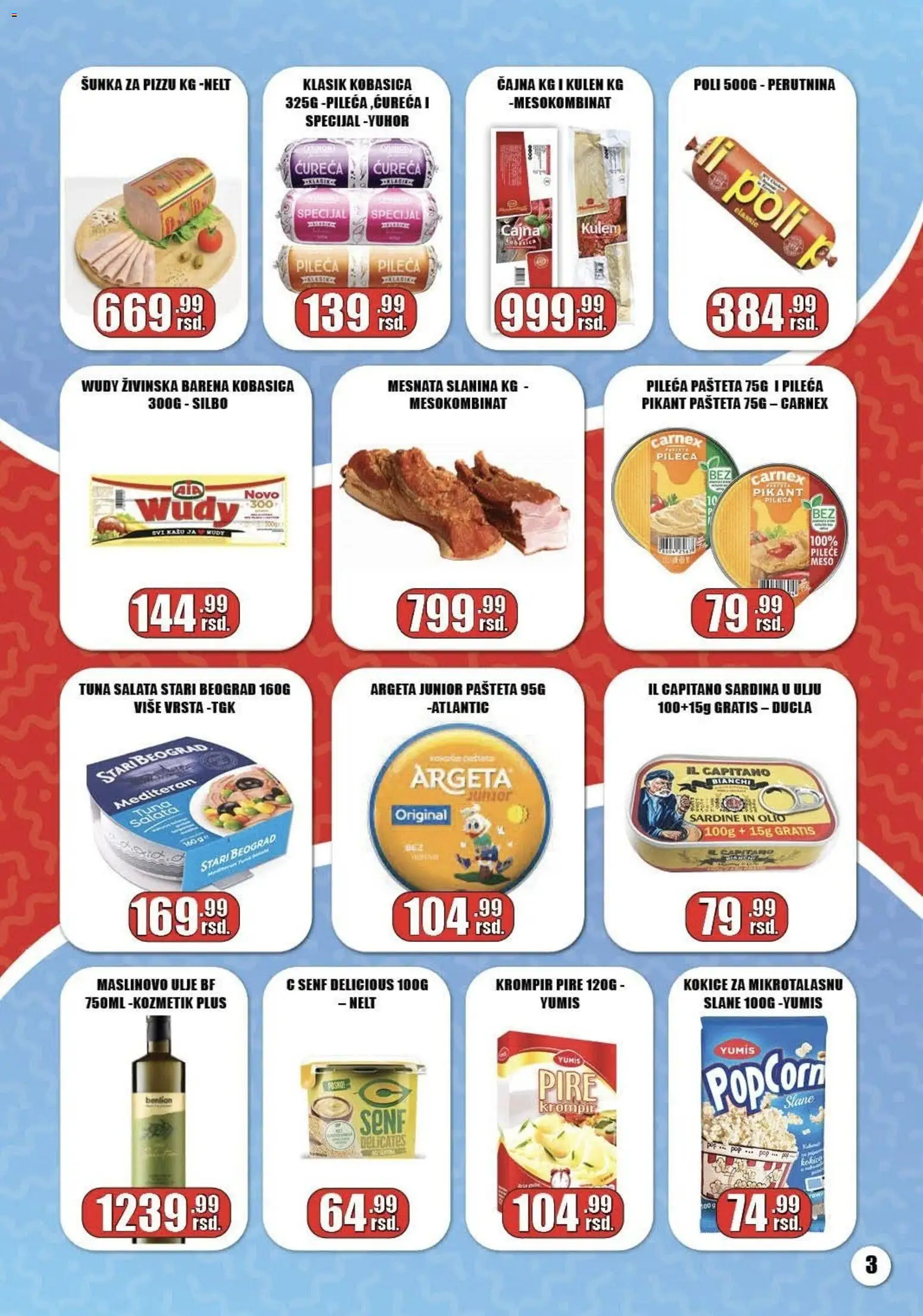 Gala MARKET katalog - važi od 05.04.2026 | Strana: 3 | Proizvode: Senf, Salata, Krompir, Slanina